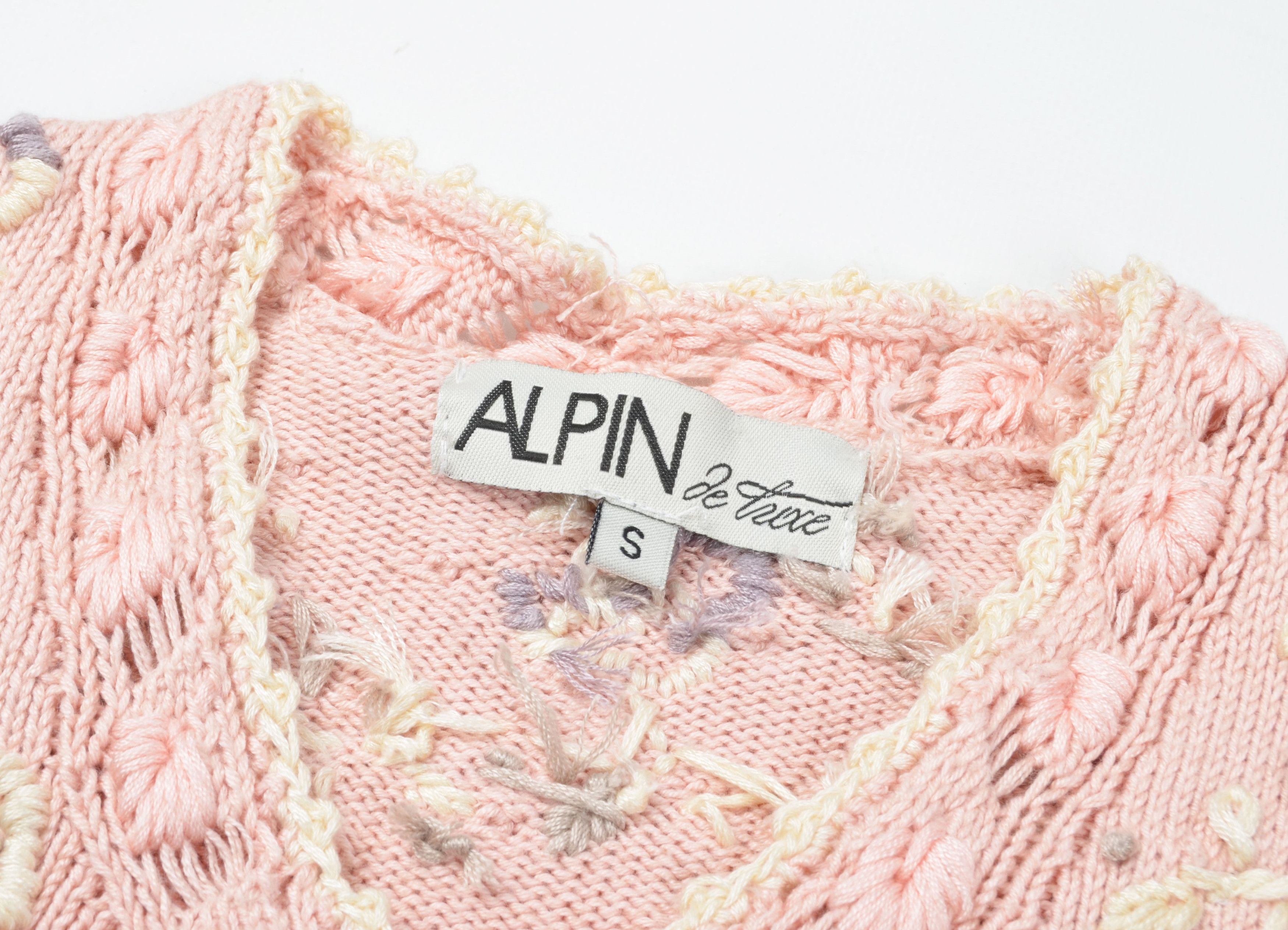 Other Alpin De Luxe Vintage Y2K Cottagecore Crochet Knit Cardigan Size S / US 4 / IT 40 - 8 Thumbnail