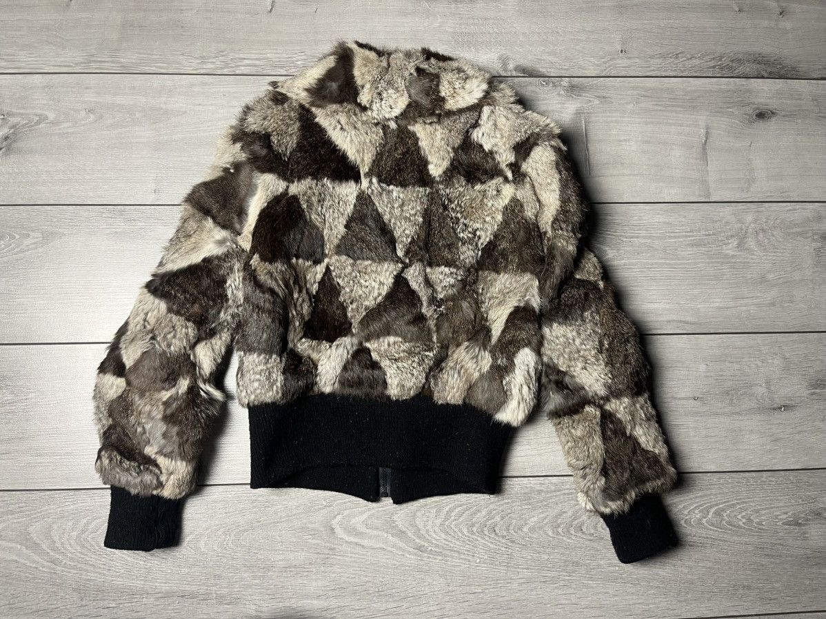 Other Vintage Rabbit Fur Faux Patchwork Crop Jacket Size S / US 4 / IT 40 - 3 Thumbnail