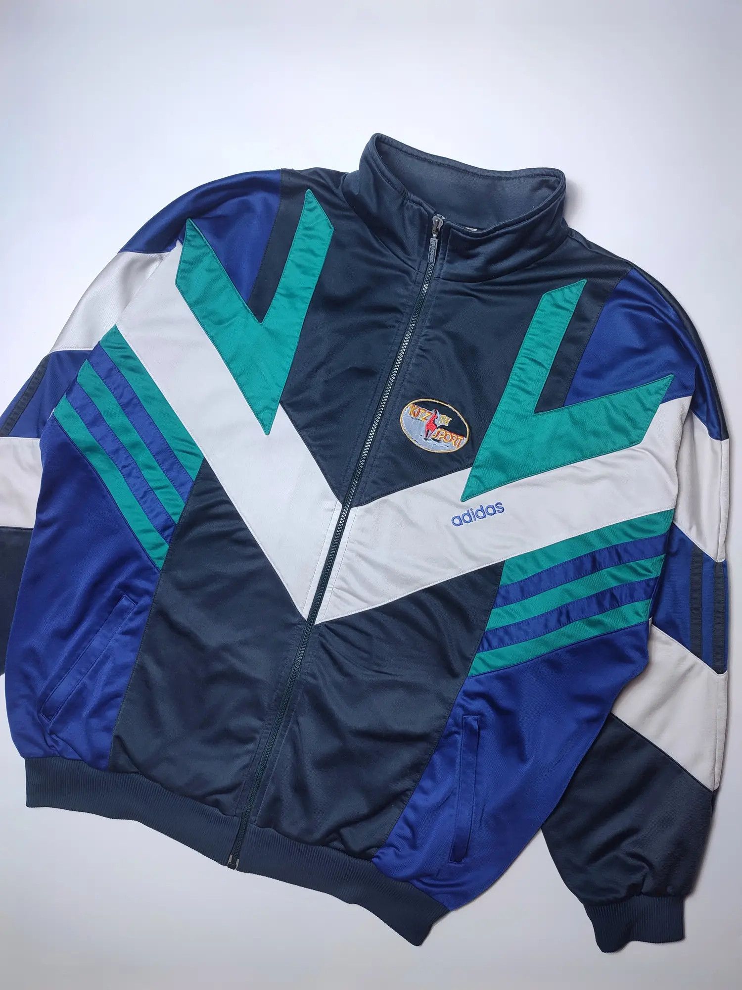 Adidas Adidas 90s Vintage Retro Zip Track Jacket Size US XL / EU 56 / 4 - 5 Thumbnail