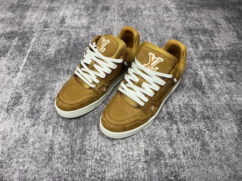 Louis Vuitton Louis Vuitton TRAINER khaki suede board shoes Size US 7.5 / EU 40-41 - 2 Thumbnail