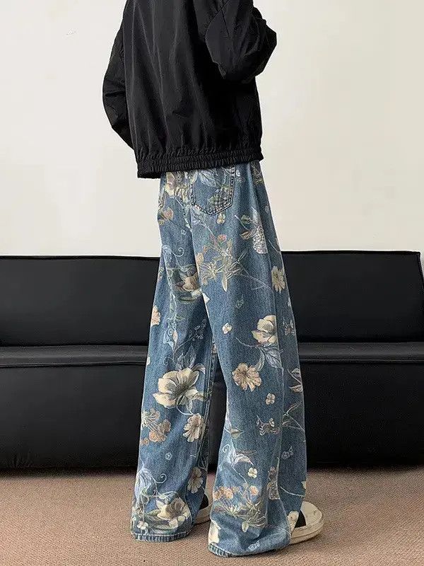 Japanese Brand Retro straight leg loose wide leg jeans Size US 32 / EU 48 - 3 Thumbnail