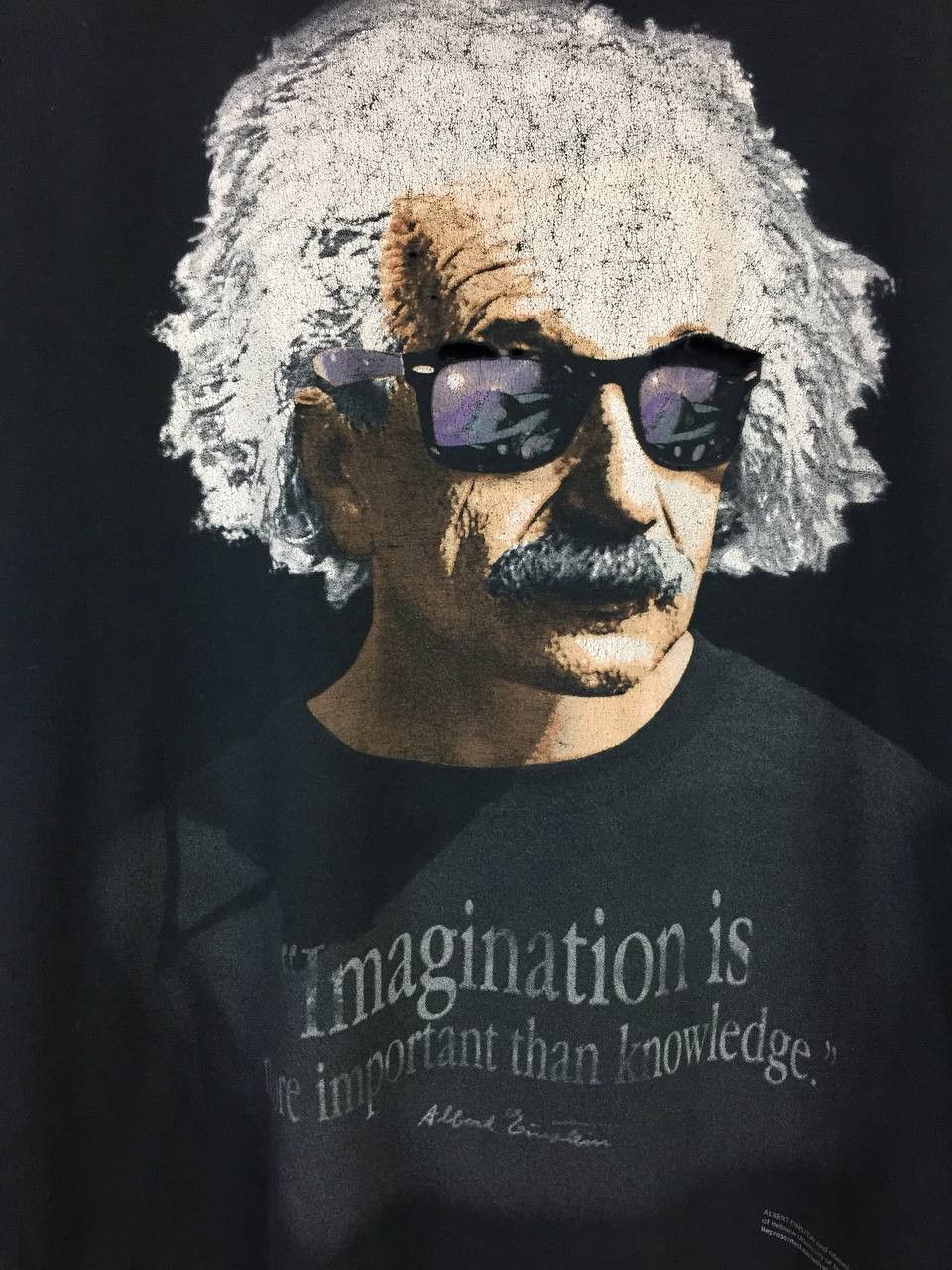 Arts & Science × Vintage Distressed Albert Einstein Imagination Knowledge Quote Tee Size US XXL / EU 58 / 5 - 4 Thumbnail