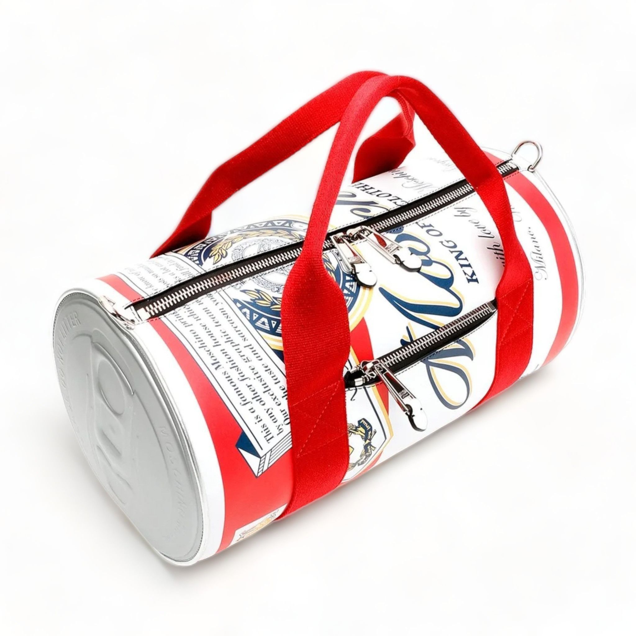 Moschino Budweiser Beer Can Leather Duffel Bag $1200 Size ONE SIZE - 5 Thumbnail