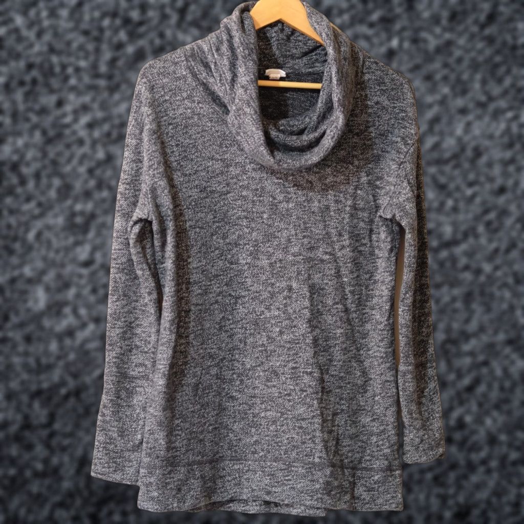 Merona Merona Sweatshirt Heather Black/Gray Cowl Neck Pullover Women's L #p95-436 Size L / US 10 / IT 46 - 1 Thumbnail