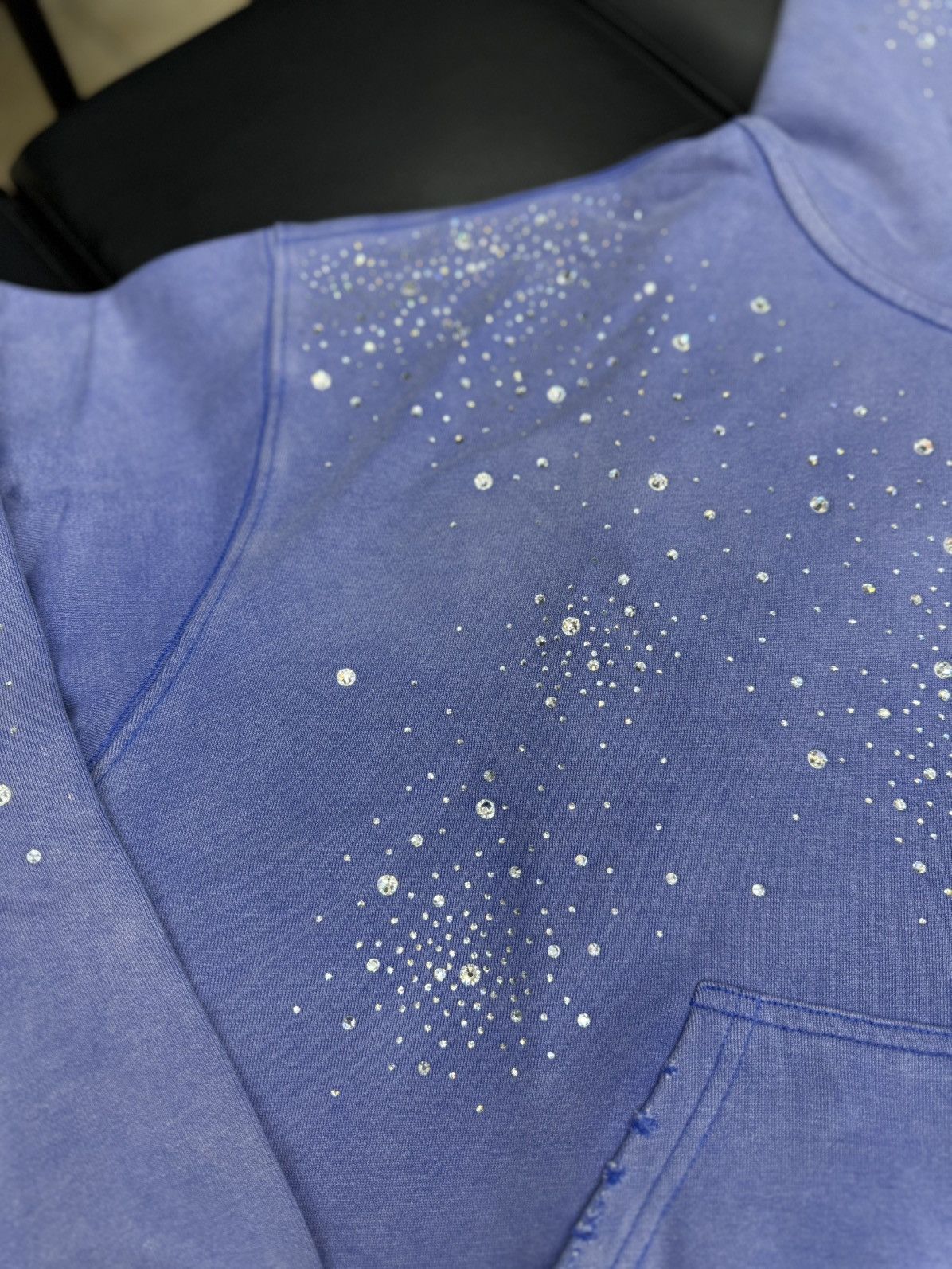 Vale Valley Hoodie Stone Zip Up Blue Crystals Size Medium (NEW) Size US M / EU 48-50 / 2 - 7 Thumbnail