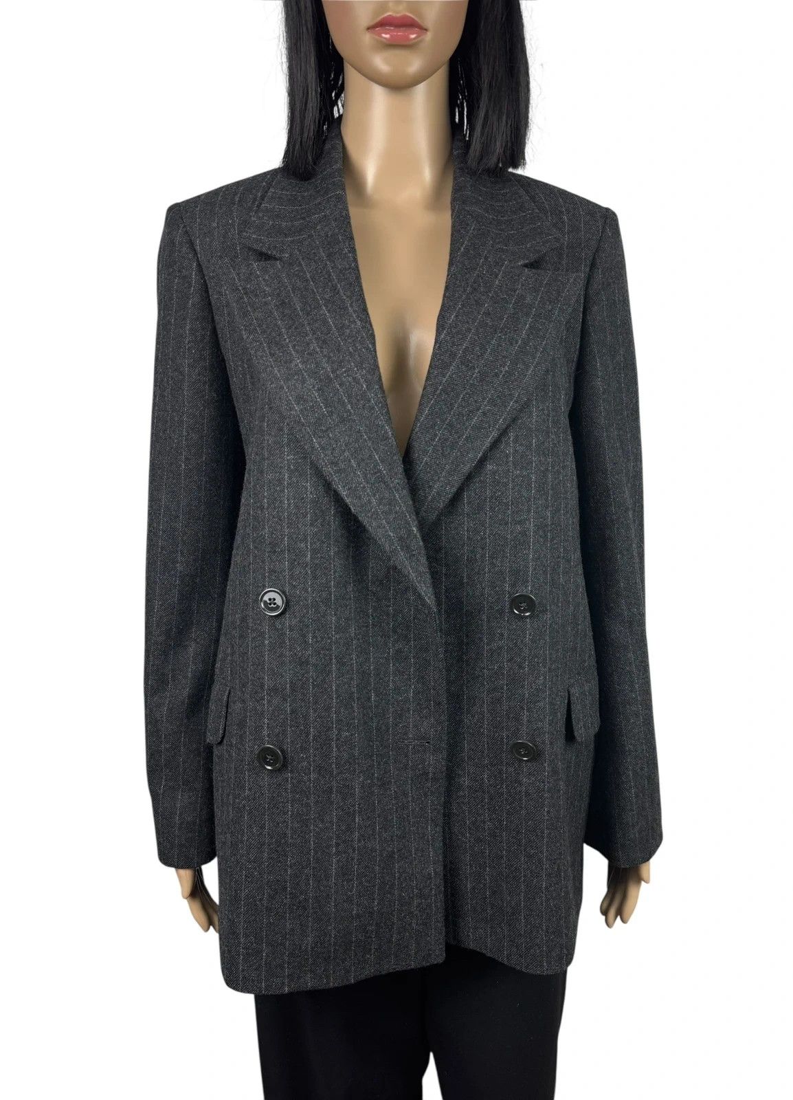 A Day's March A Day’s March Inu Double Breasted Wool Blazer Striped Size XS / US 0-2 / IT 36-38 - 8 Thumbnail