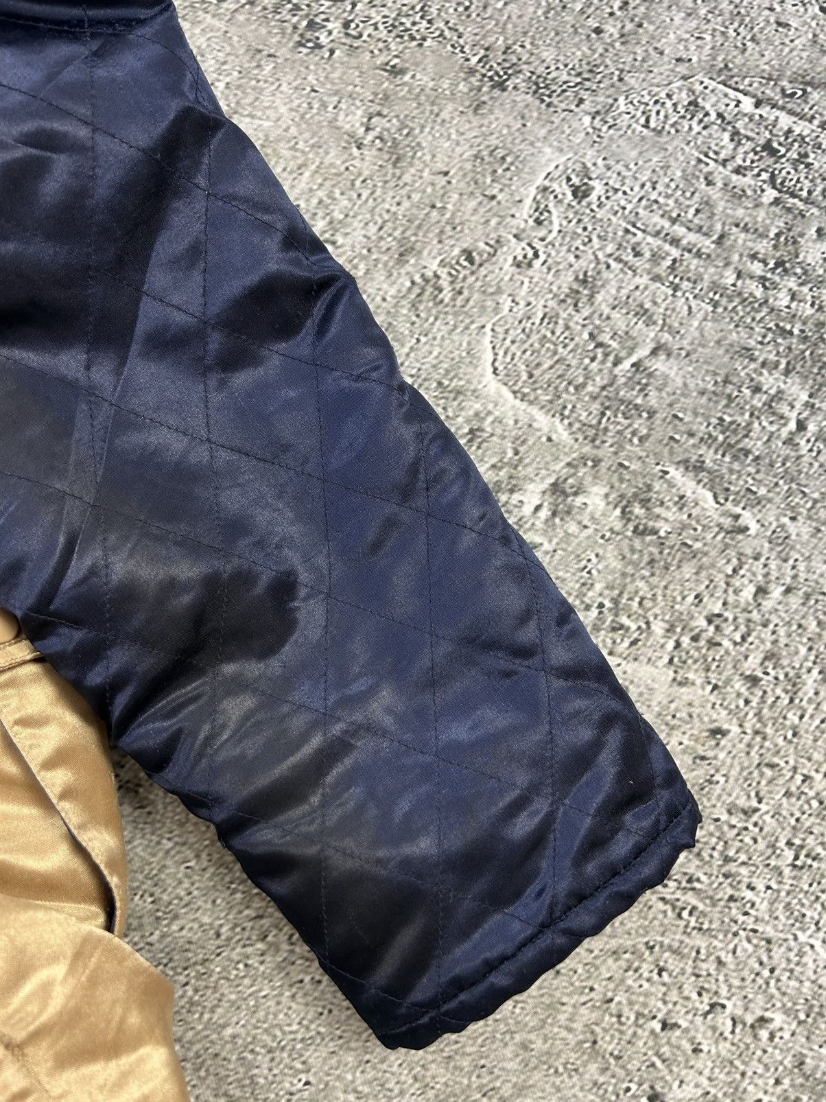 Supreme Supreme Quilted Satin Gold/Navy Parka Jacket Big Logo AW14 Size US L / EU 52-54 / 3 - 4 Thumbnail