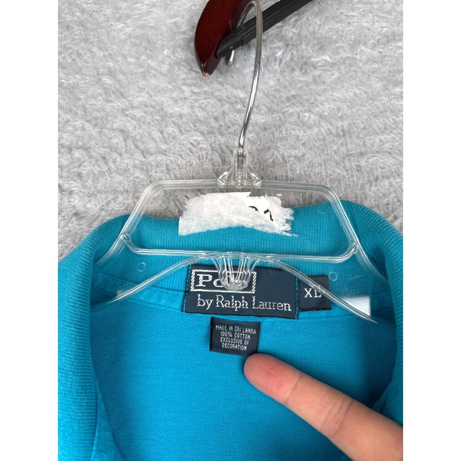 Ralph Lauren VINTAGE Ralph Lauren Polo Shirt Men XL Blue 100% Cotton Jersey Short Sleeve Button Collared Logo Embroidered Relaxed Fit Size US XL / EU 56 / 4 - 7 Thumbnail