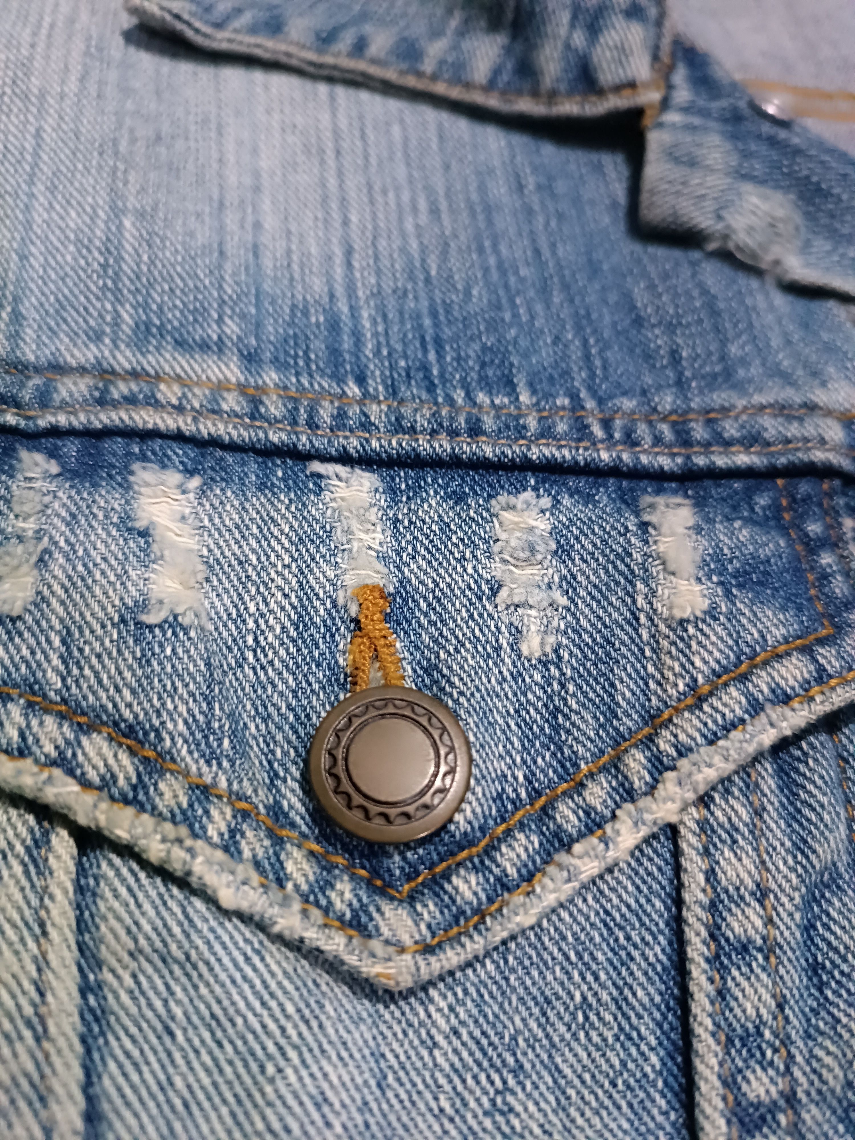 14th Addiction Japanese Brand Ripped Denim Jacket Slim Fit Size US M / EU 48-50 / 2 - 6 Thumbnail
