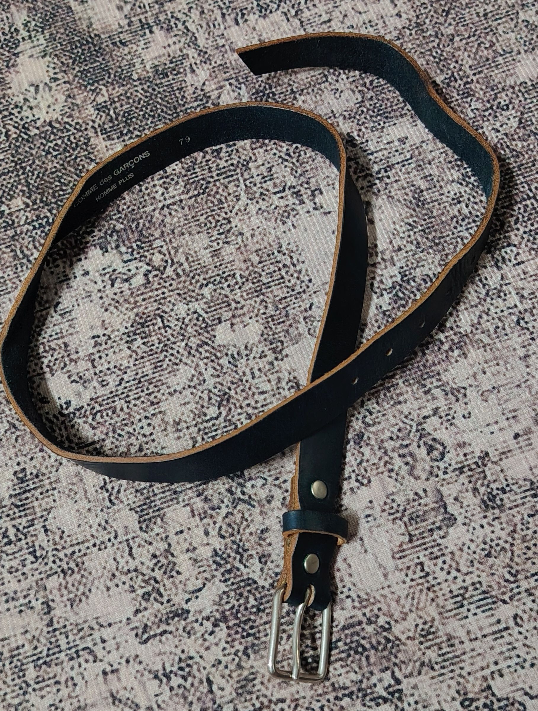 Comme des Garcons Comme des Garçons Homme Plus black leather belt. Size ONE SIZE - 5 Thumbnail