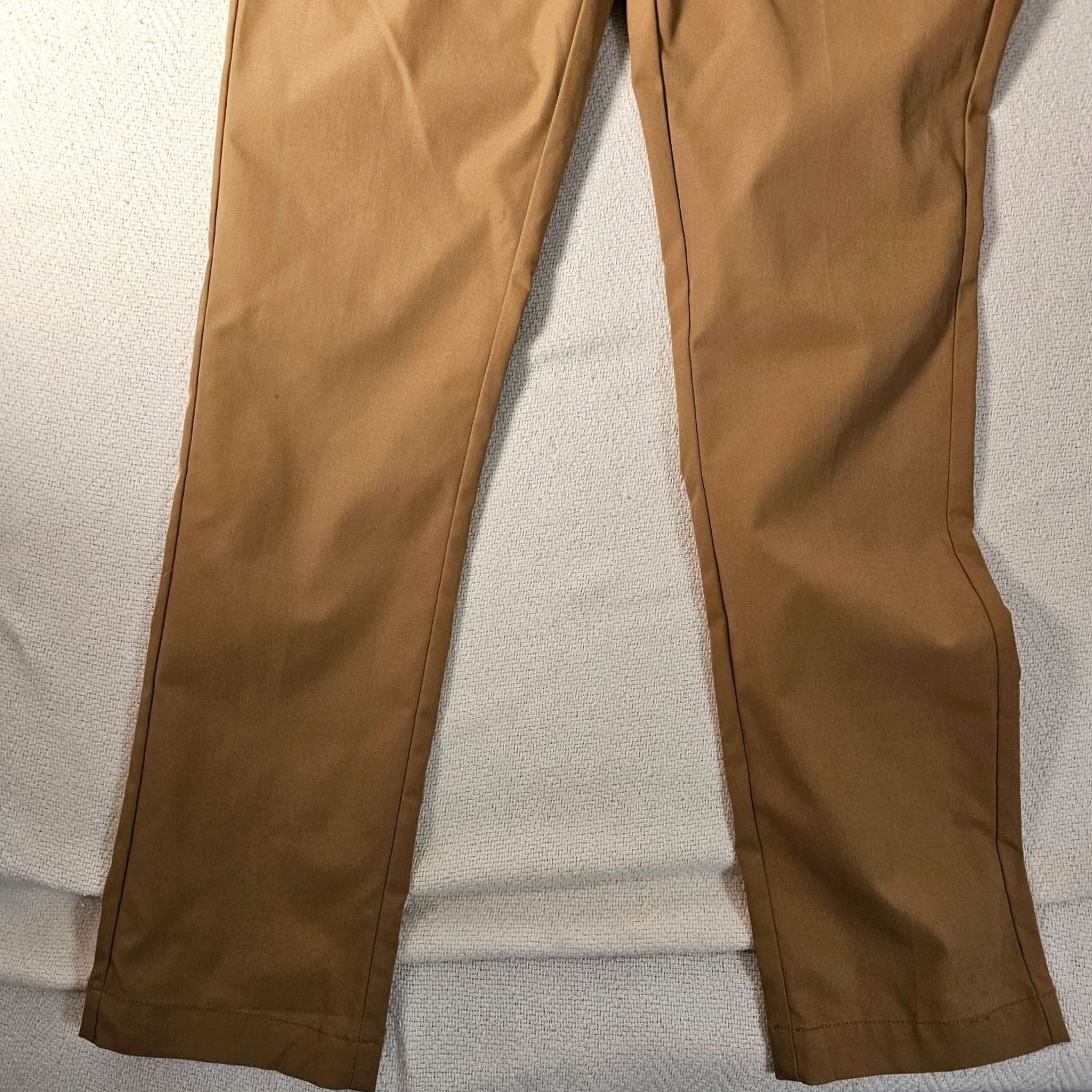 Cremieux Men's Cremieux Pants Atwood Brown Flat Front Polyester 29x32 Chino Pockets Straight Leg Short/Long? Size US 29 - 2 Thumbnail
