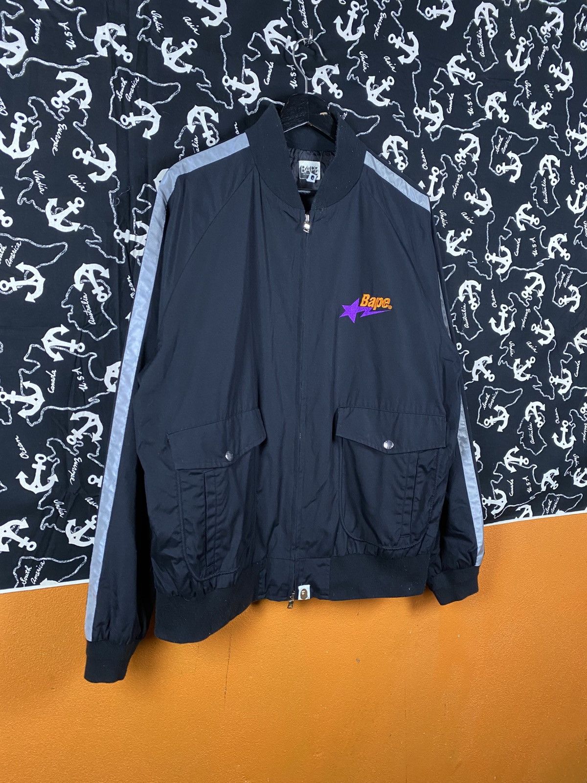 Bape BAPE A Bathing Ape Bomber Jacket Black Streetwear Japan Size US L / EU 52-54 / 3 - 5 Thumbnail