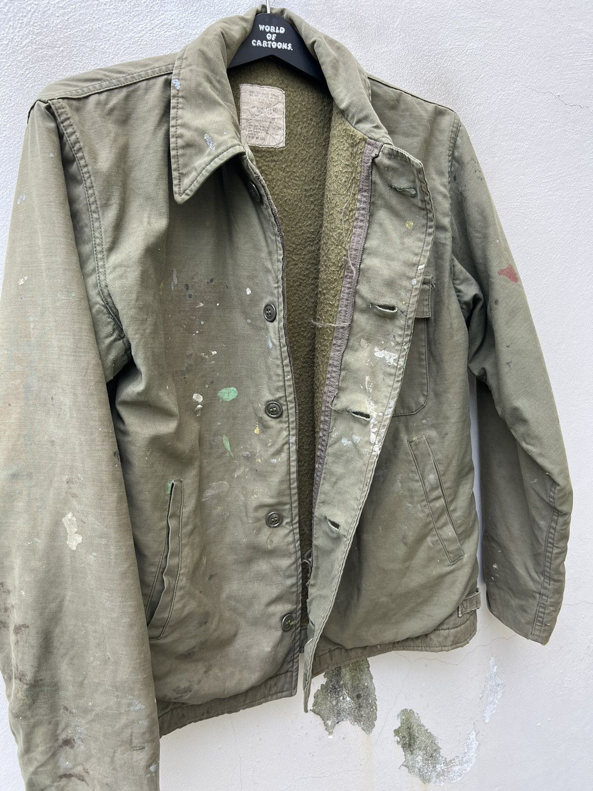 Vintage VTG Trashed US Navy Permeable A-2 Cold Weather Deck Jack Size US M / EU 48-50 / 2 - 19 Thumbnail