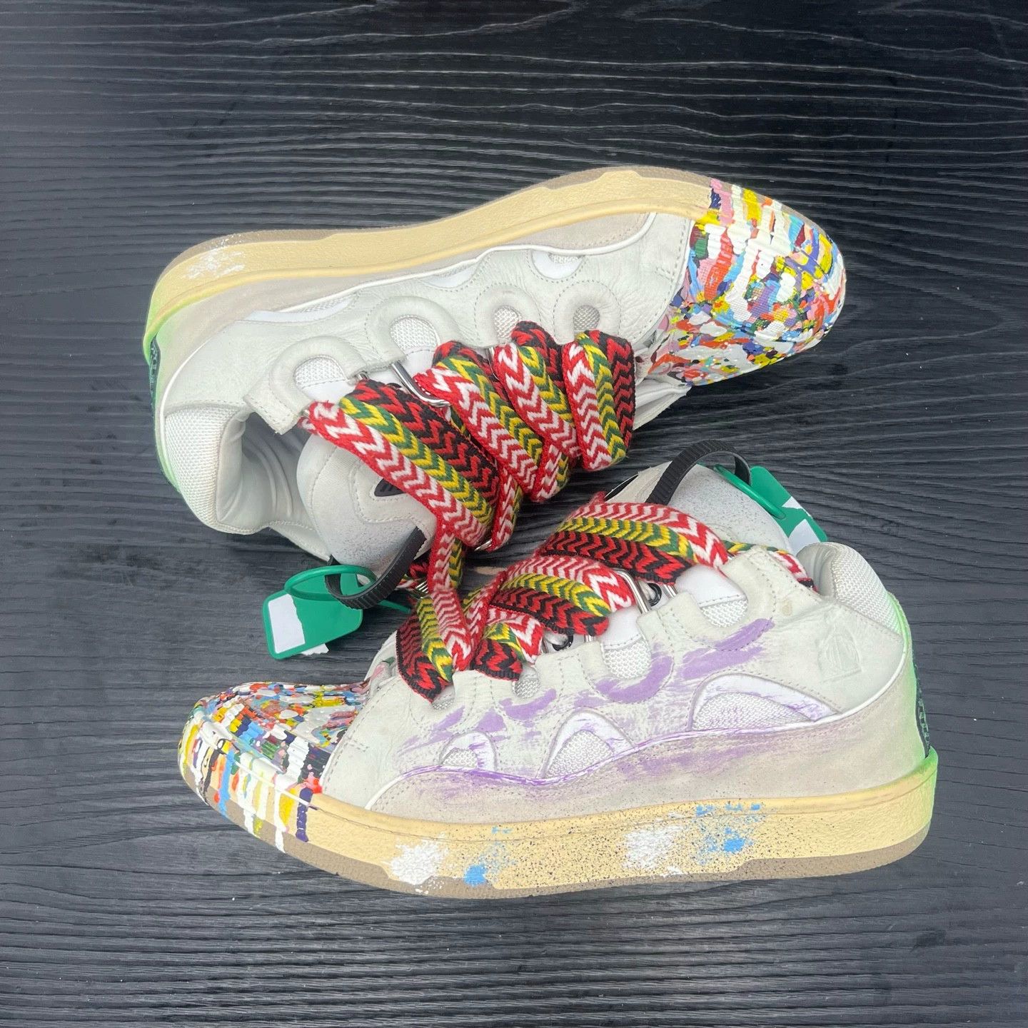 Lanvin Lanvin ink splatter white shoes size 43 worn once Size US 10 / EU 43 - 3 Thumbnail