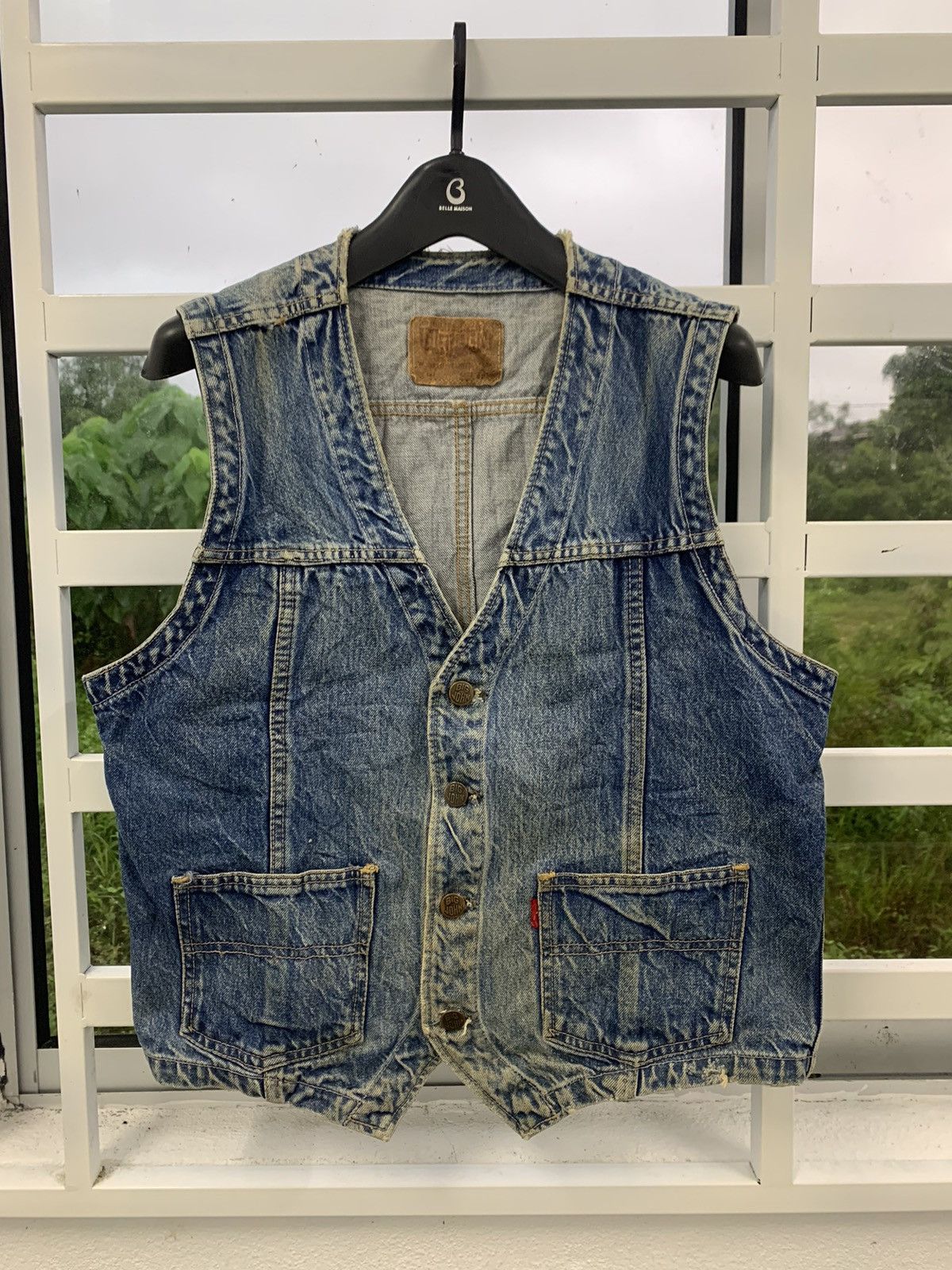 image of VTG Big John Jeans Denim Vest 2 Pockets, Men's (Size Medium)