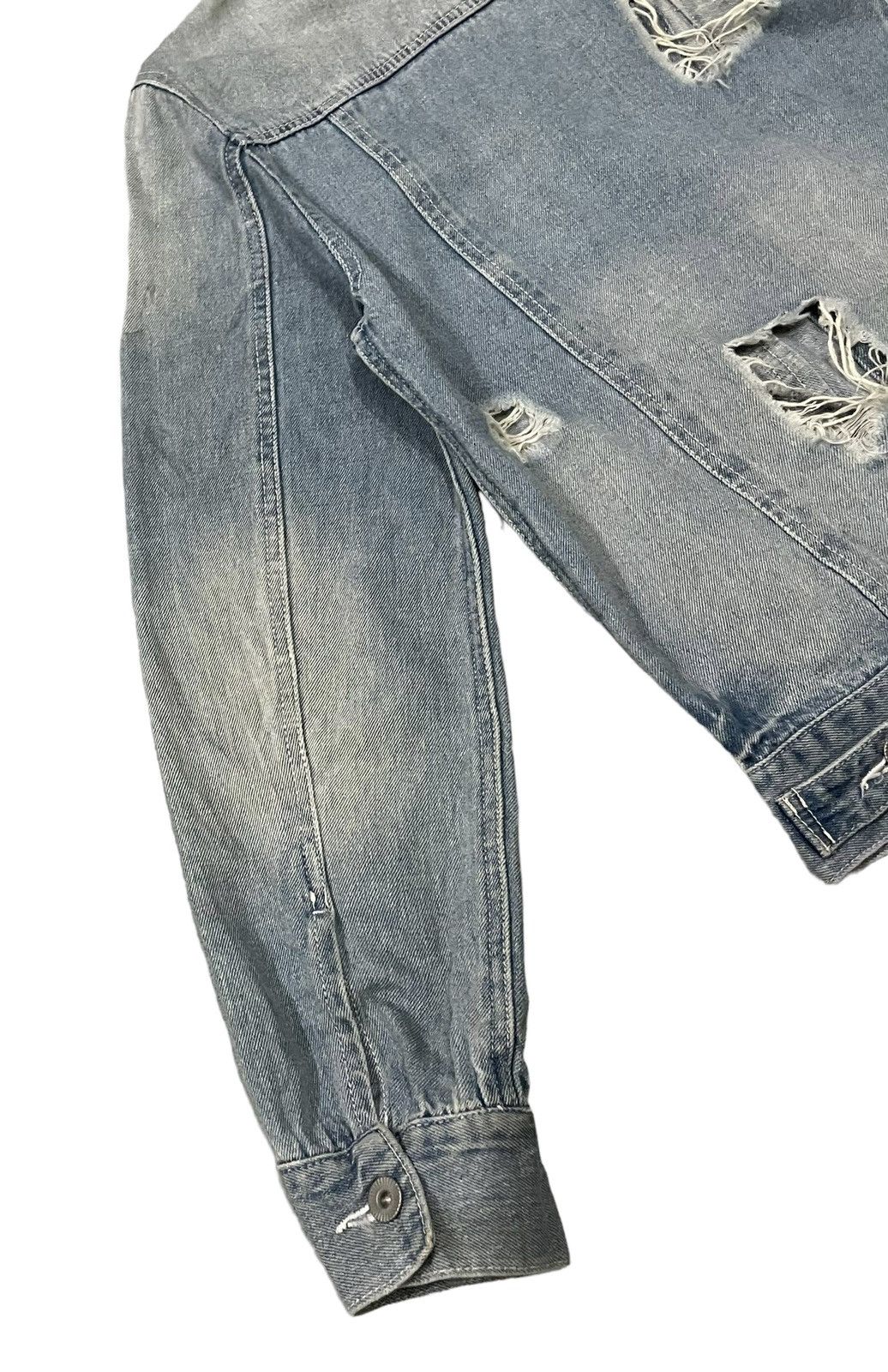 Le Grande Bleu (L.G.B.) Vintage Legenda Made Punk Distressed Denim Jacket Size US M / EU 48-50 / 2 - 18 Thumbnail