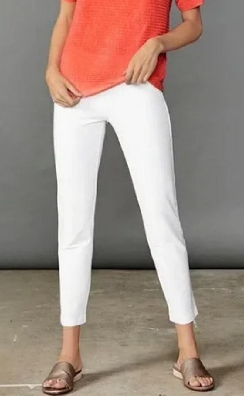 Eileen Fisher Eileen Fisher Crepe Slim Stretch Pull On Crop Ankle Pants Size 25" / US 0 / IT 36 - 4 Thumbnail