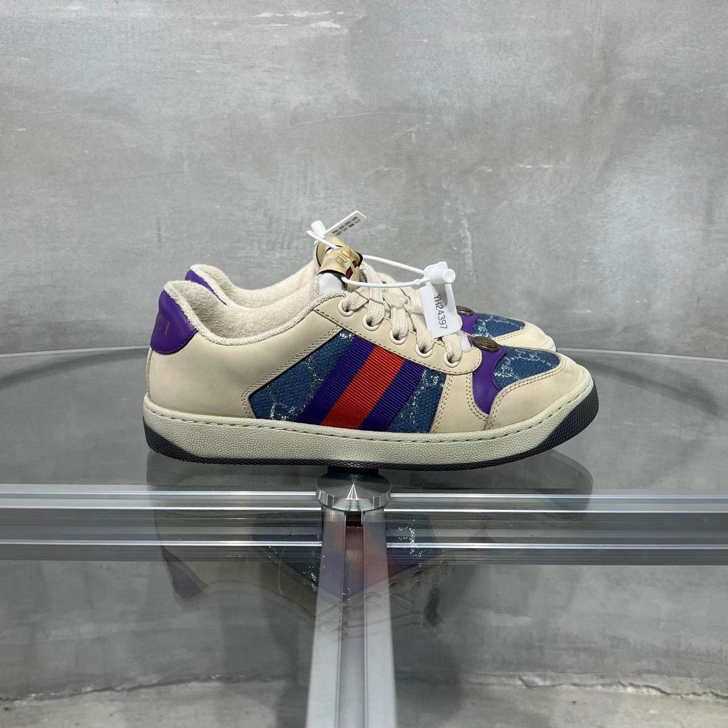Gucci Gucci GG Enamel Blue Purple Sneakers EUR 35.5 Size US 5.5 / IT 35.5 - 4 Thumbnail