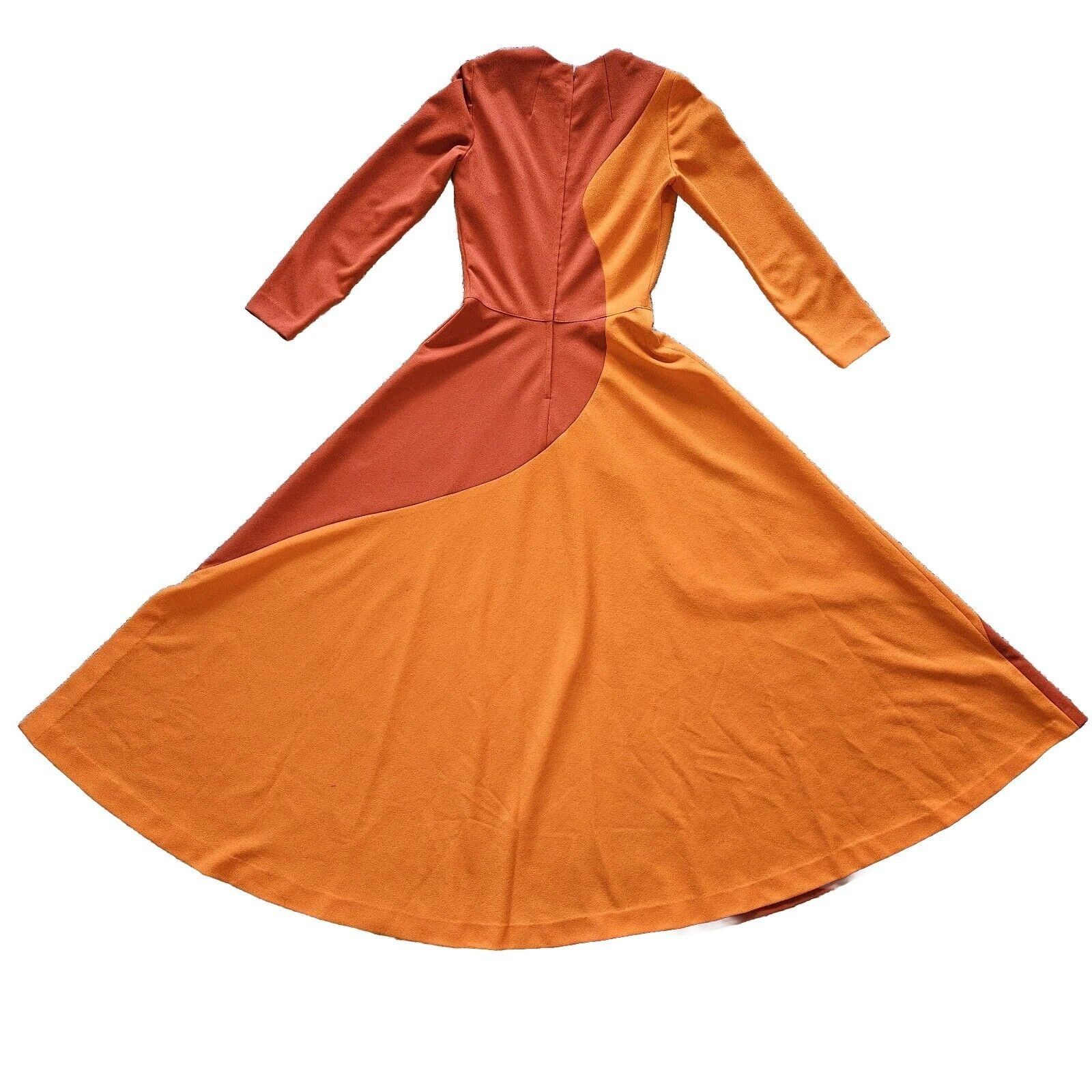 Handmade Vintage Handmade Maxi Dress Womens Sz S Groovy 70s Orange Wa Size S / US 4 / IT 40 - 15 Thumbnail
