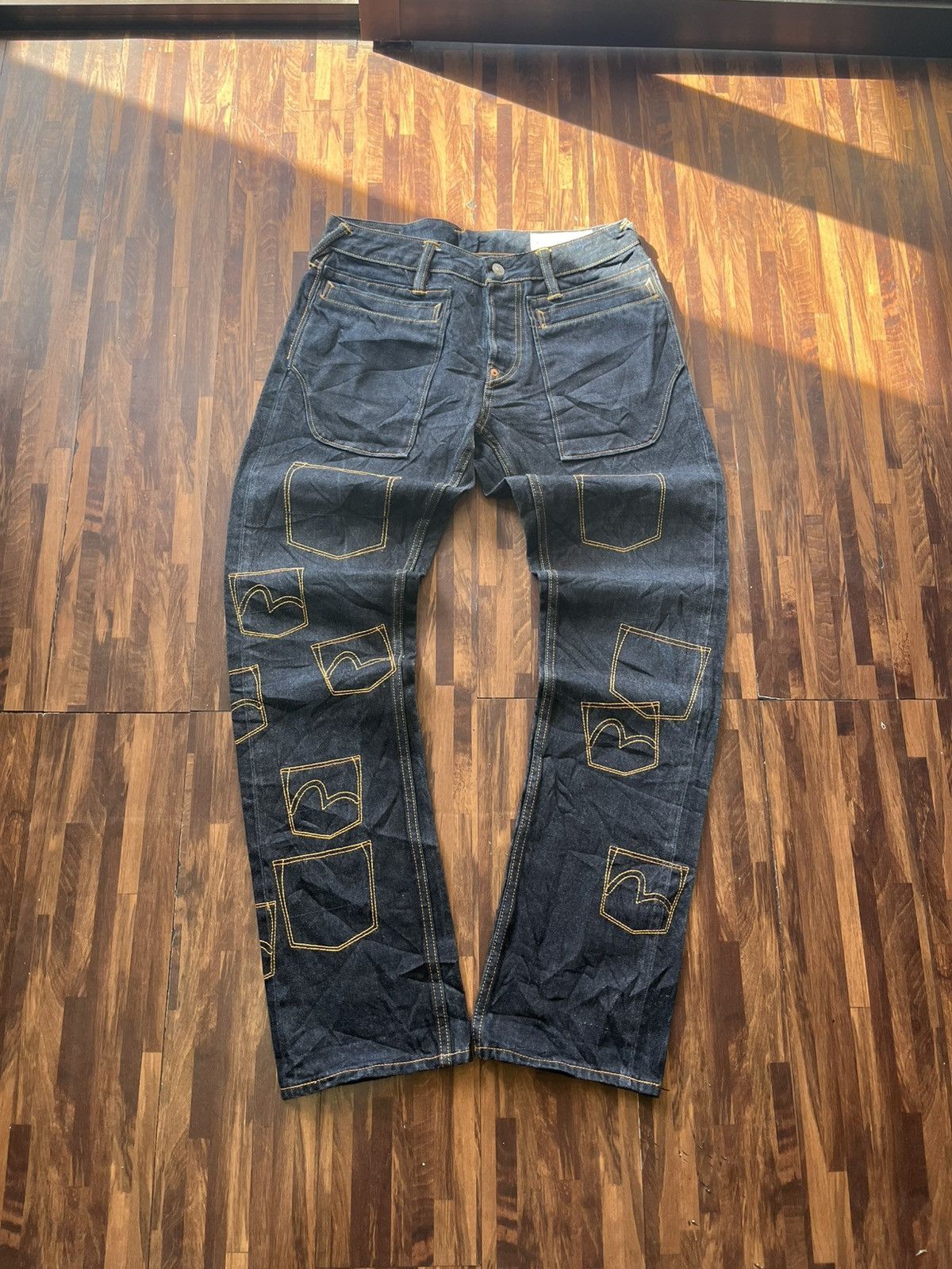 Evisu EVISU MULTI POCKET JEANS SELVEDGE Size US 30 / EU 46 - 1 Thumbnail