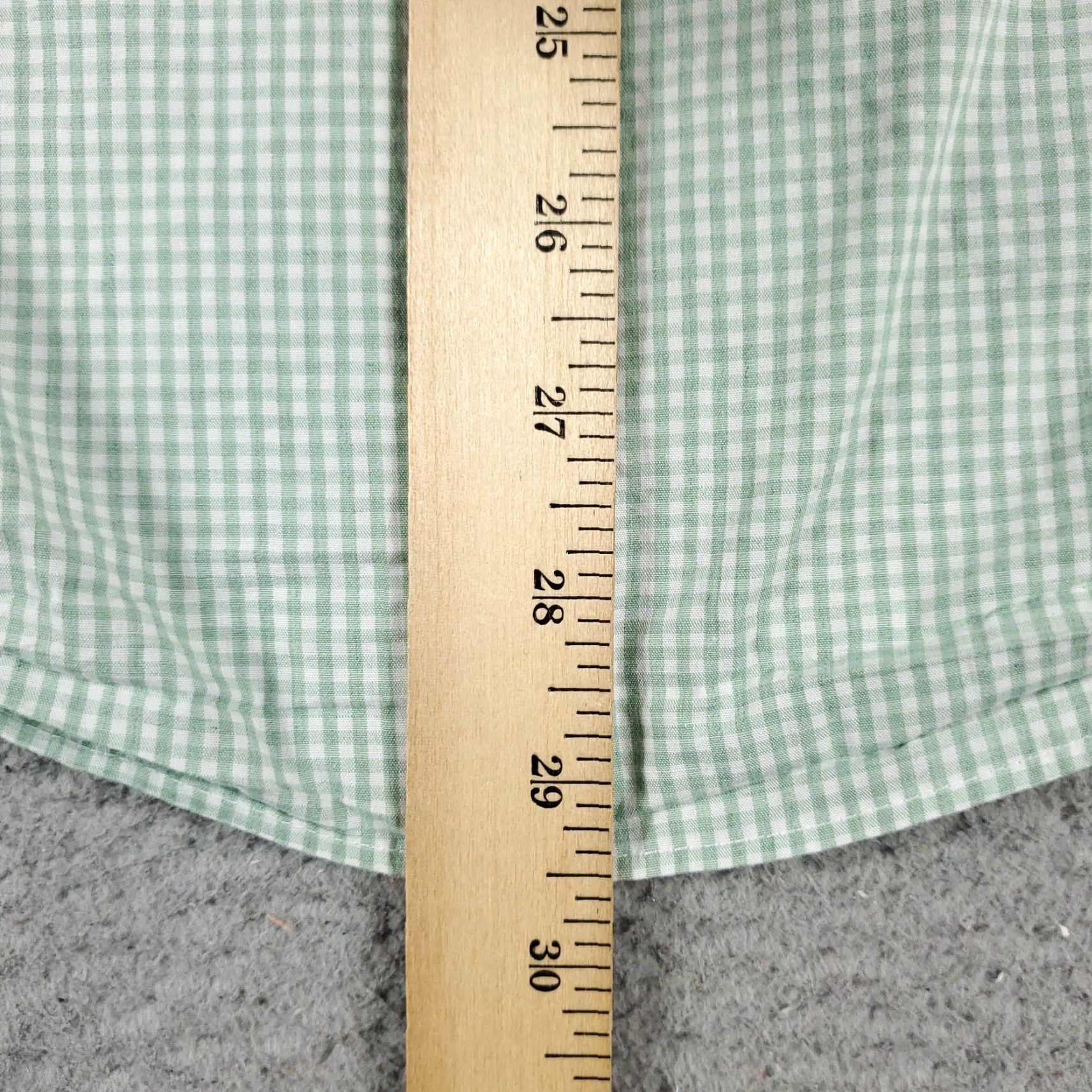 Tommy Hilfiger Tommy Hilfiger Shirt Mens 16 Green Check Dress Button Up Long Sleeve Shirt Dress Shirt Green 16 Tommy Hilfiger Men’s Button Up Dress Shirt Size 42R - 4 Thumbnail