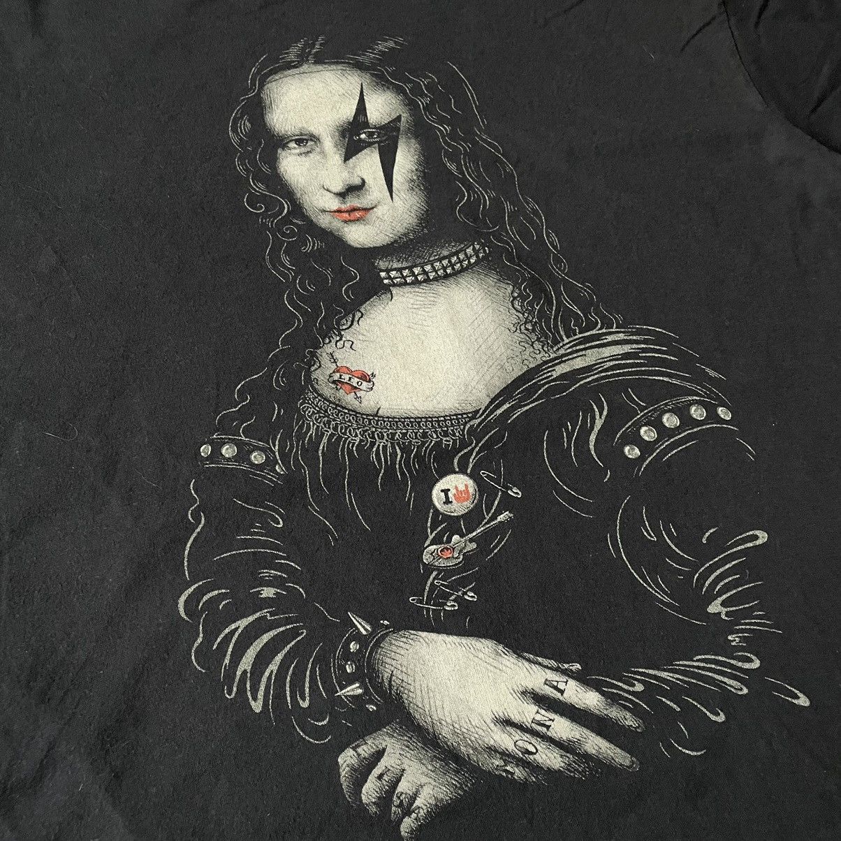 Vintage Vintage Y2K Mona Lisa Graphic Tee Punk Horror Grunge Boxy M Size US M / EU 48-50 / 2 - 6 Thumbnail