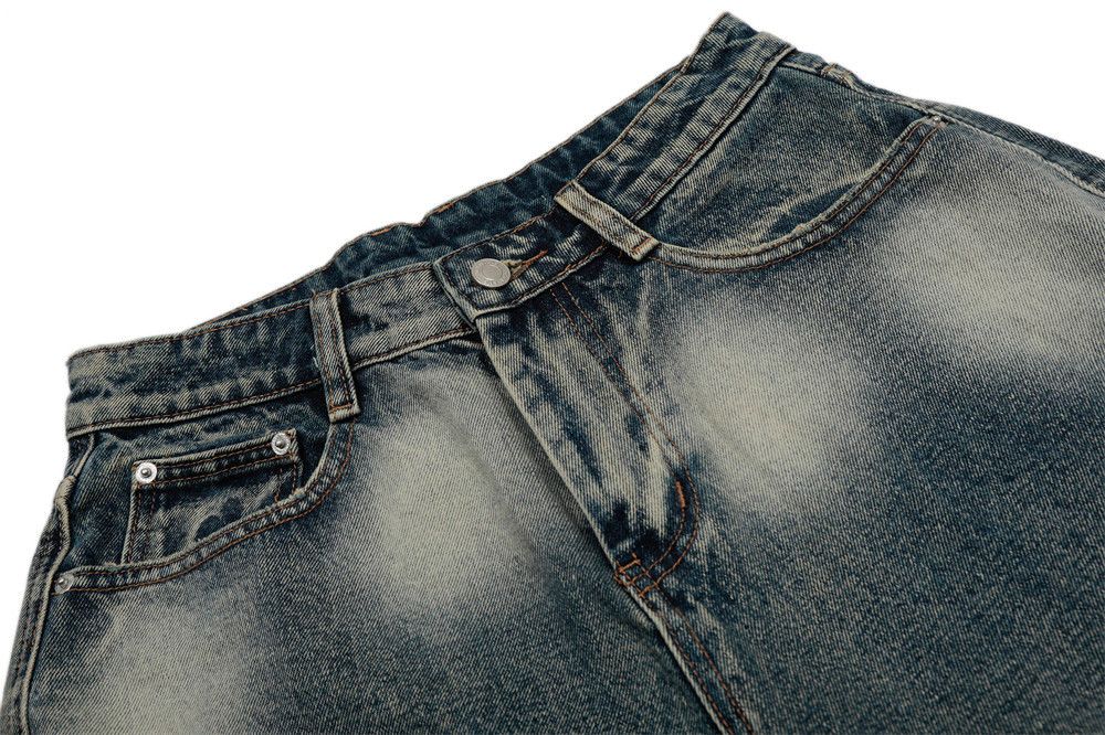 Japanese Brand × Vintage Trendy punk men's gradient washed tie-dye denim shorts Size US 32 / EU 48 - 4 Thumbnail