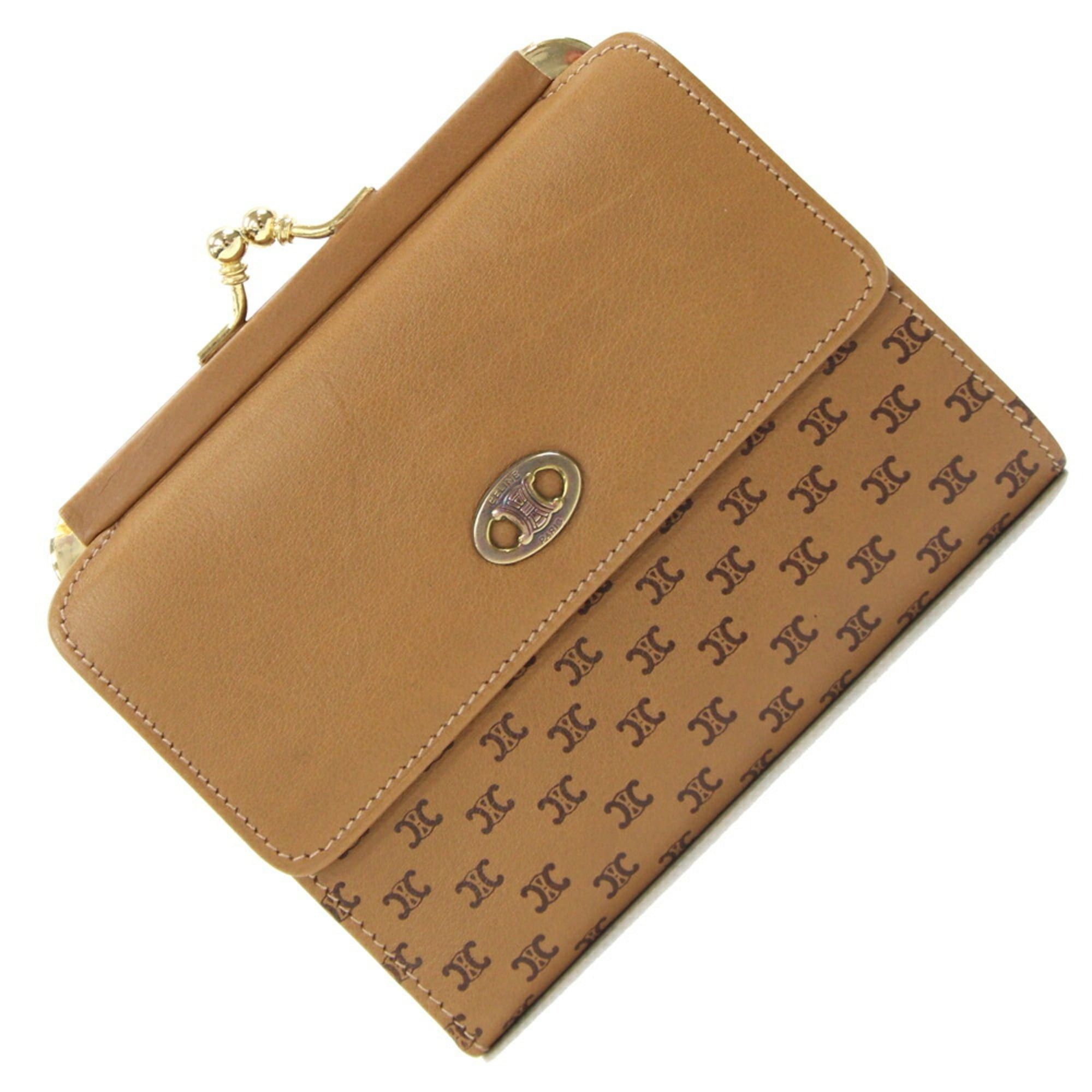 Celine Celine Tri-fold Wallet Brown Leather Compact Old Women's CELINE Size ONE SIZE - 1 Thumbnail