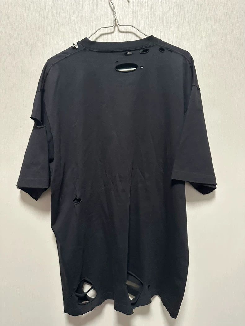 Balenciaga Balenciaga Balenciaga Distressed Black Logo Short Sleeve S Size US XS / EU 42 / 0 - 4 Thumbnail
