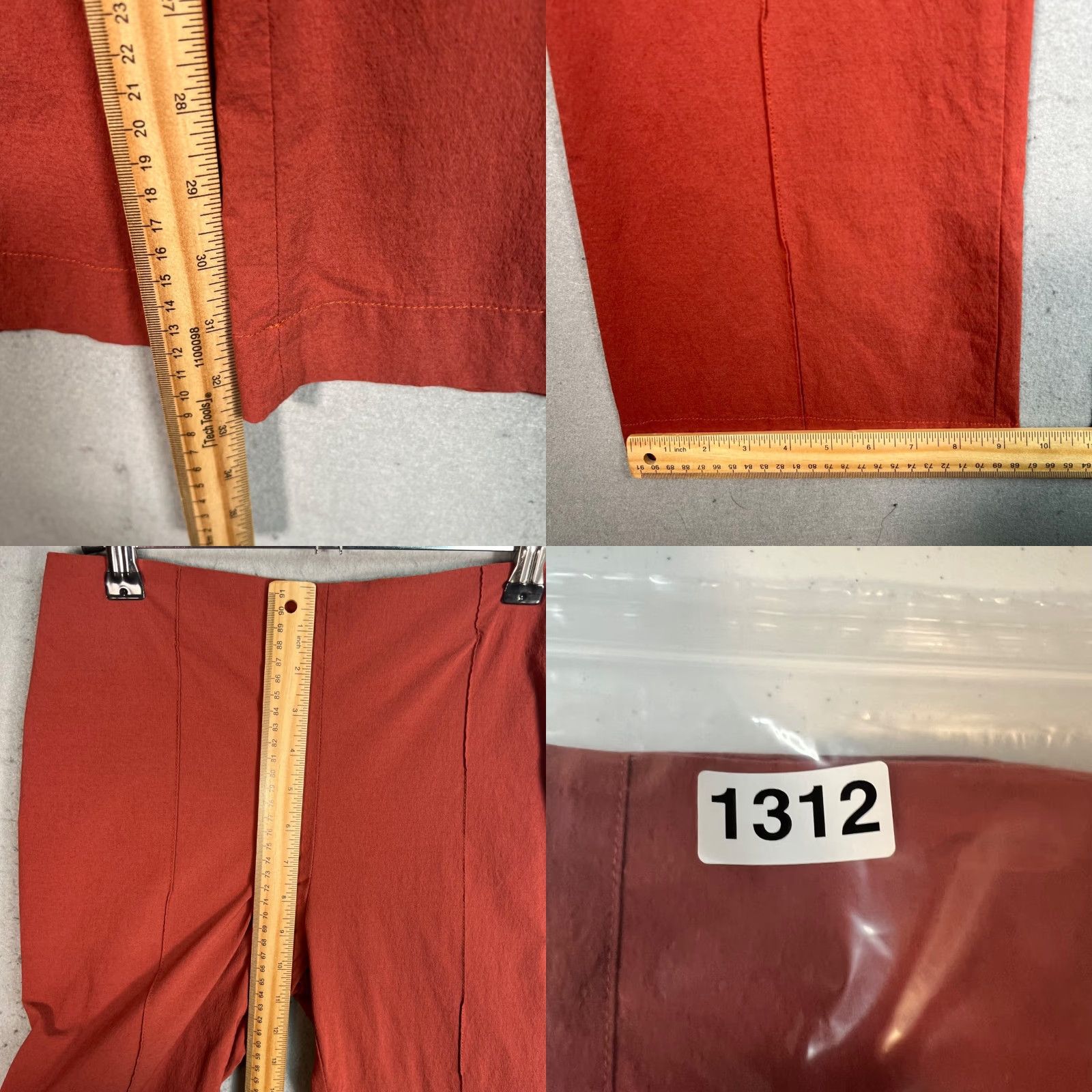 Vintage VINTAGE Pier Antonio Gaspari Red High-Waist Flared Pants Womens Size 42 Ankle Inseam 33 Nylon Viscose Size 28" / US 6 / IT 42 - 8 Thumbnail
