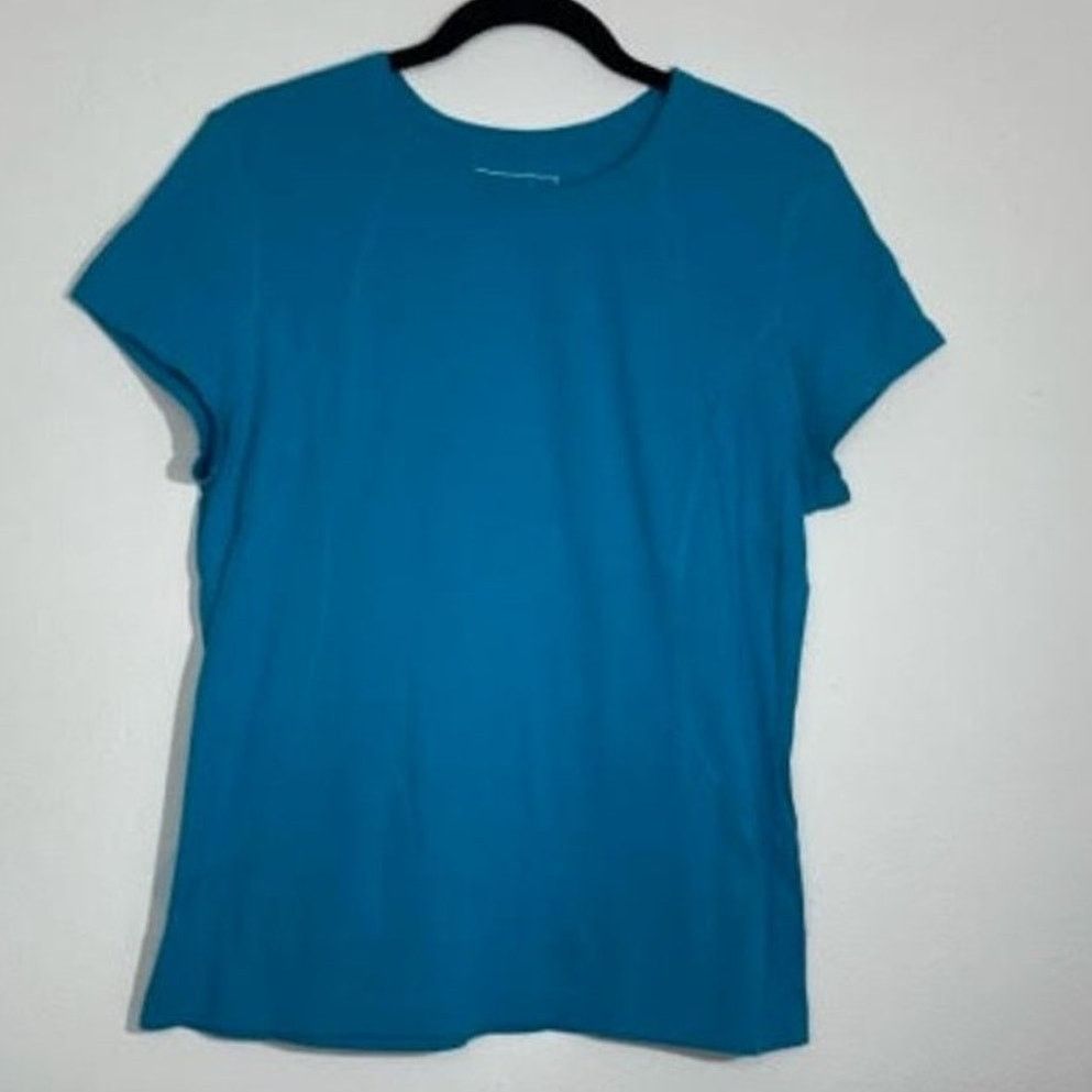Tek Gear Tek Gear Blue Scoop Neck Tee Slightly Fitted Size XL Size XL / US 12-14 / IT 48-50 - 1 Thumbnail