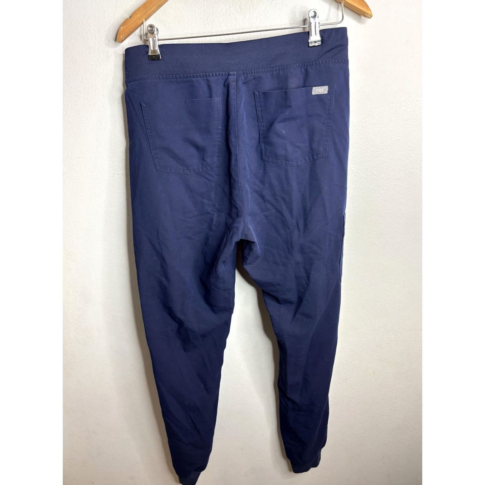 Vintage FIGS Technical Jogger Pants Mens Medium Navy Blue Drawstring Zip Pockets Size 32" / US 10 / IT 46 - 6 Thumbnail