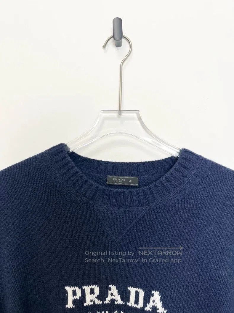 Prada Prada Navy Logo Sweater 99 New. Size US XXL / EU 58 / 5 - 3 Thumbnail