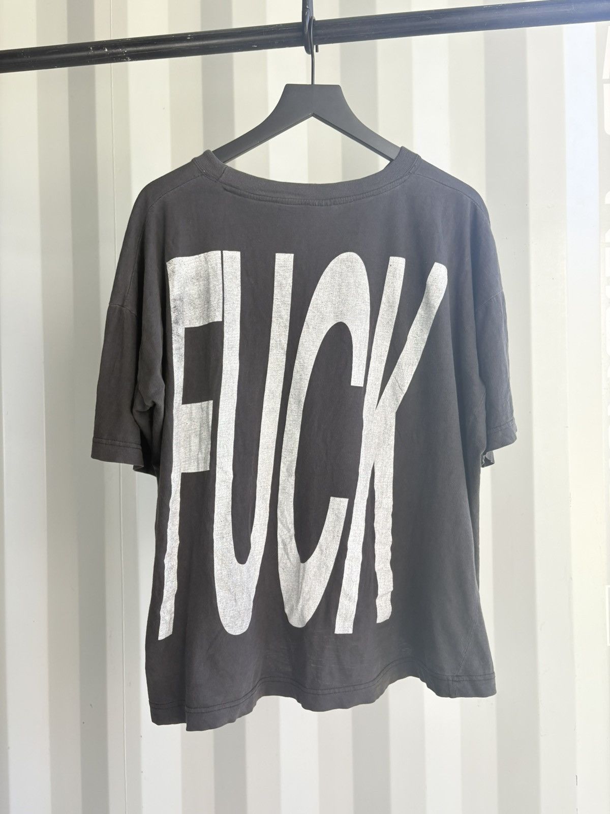 Pre-owned Band Tees Fist Fuck Nine Inch Nails Shirt Thrashed Grunge Faded Erd In Black