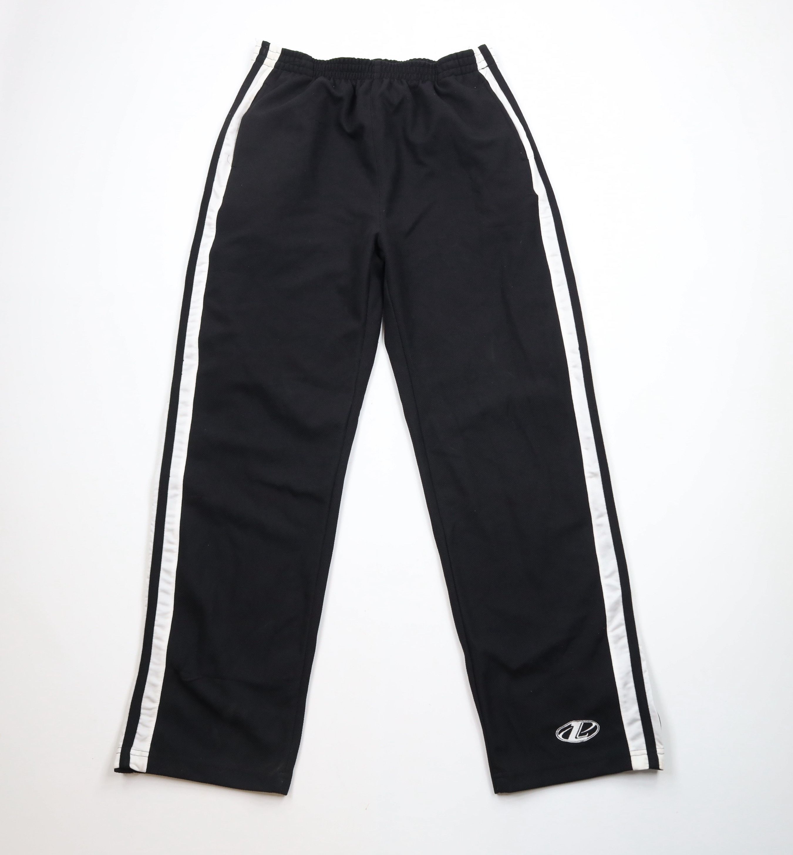 Vintage Vintage 90s Streetwear Striped Wide Leg Tearaway Pants Black Size US 38 / EU 54 - 1 Thumbnail