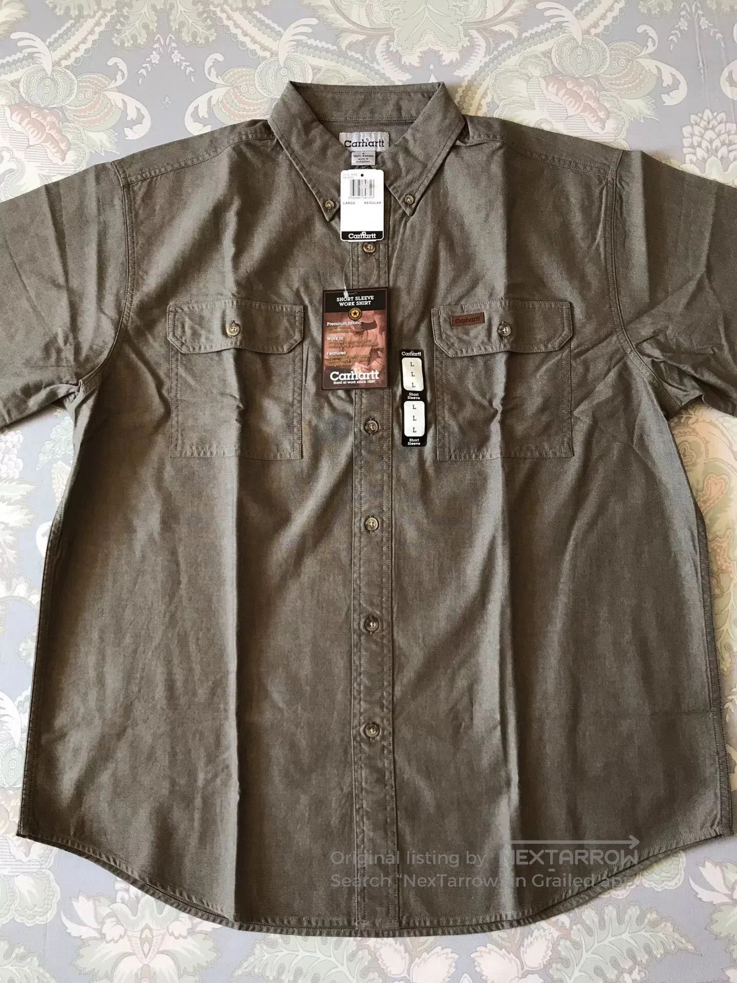 Carhartt Carhartt S118 MSC Short Sleeve Work Shirt. Size US L / EU 52-54 / 3 - 3 Thumbnail