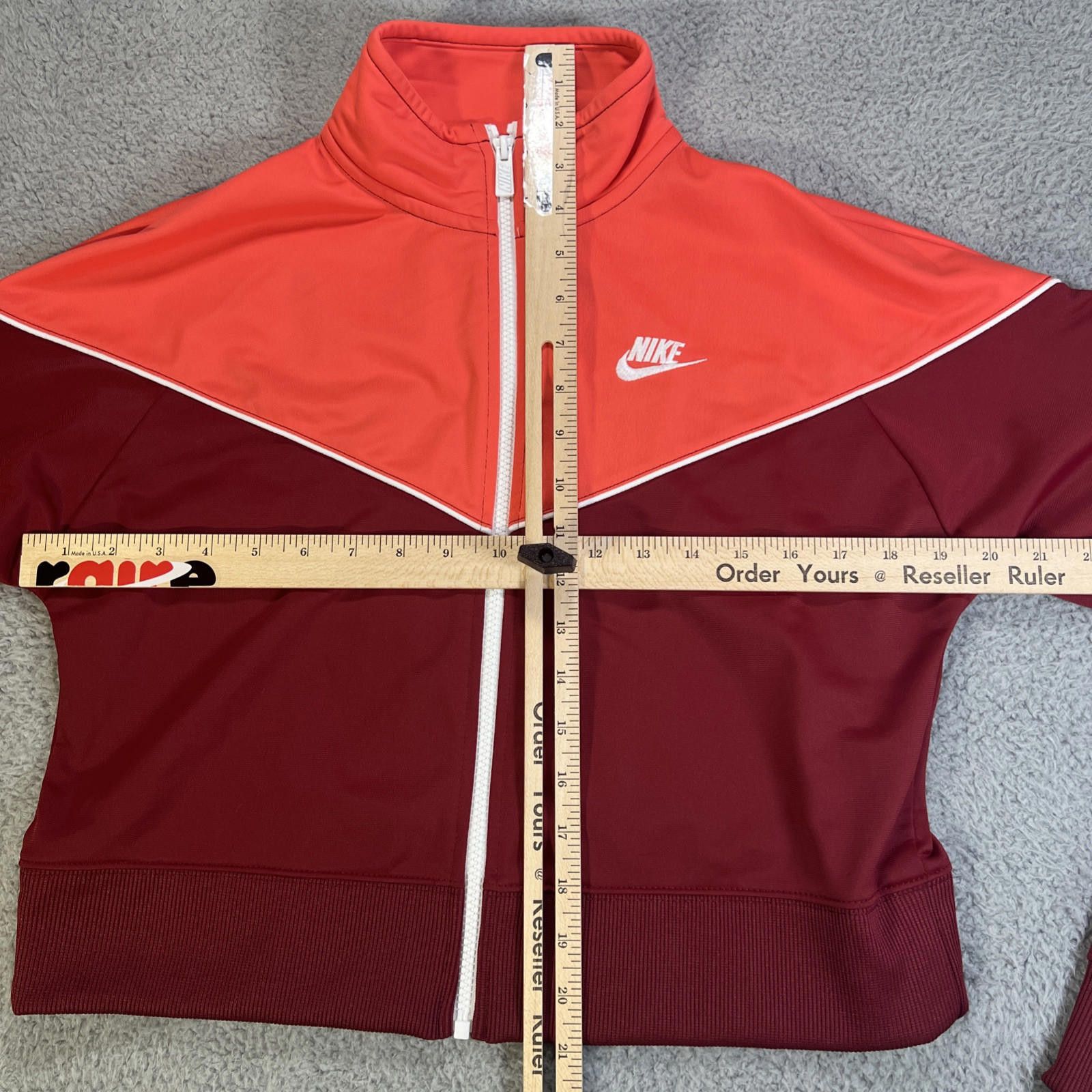 Nike Nike Jacket Womens Medium Heritage Track Crop Full Zip L/S Size M / US 6-8 / IT 42-44 - 2 Thumbnail