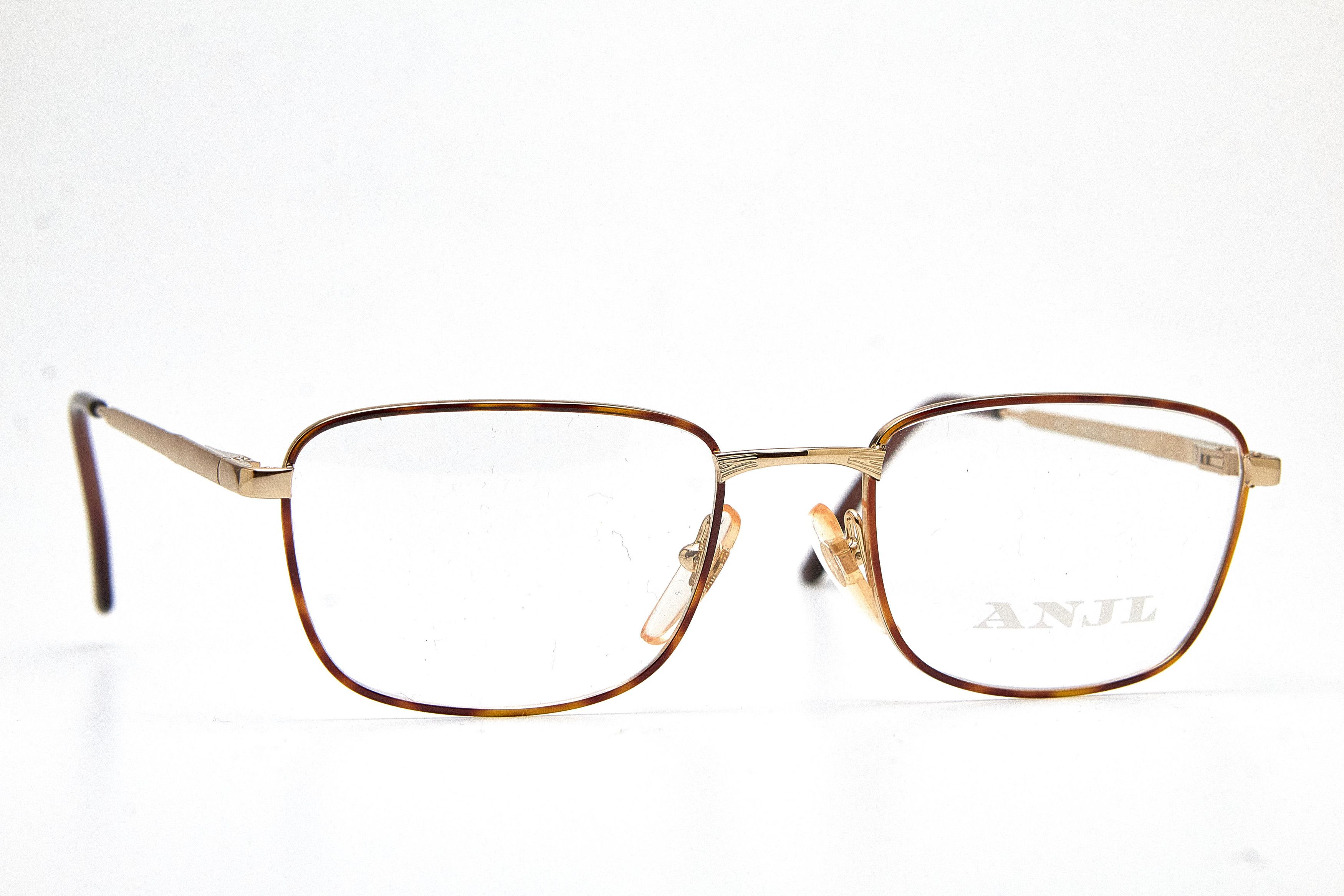 Vintage Old Money ANJL Gold Tortoise Rectangular Quiet Lux Specs Size ONE SIZE - 4 Thumbnail