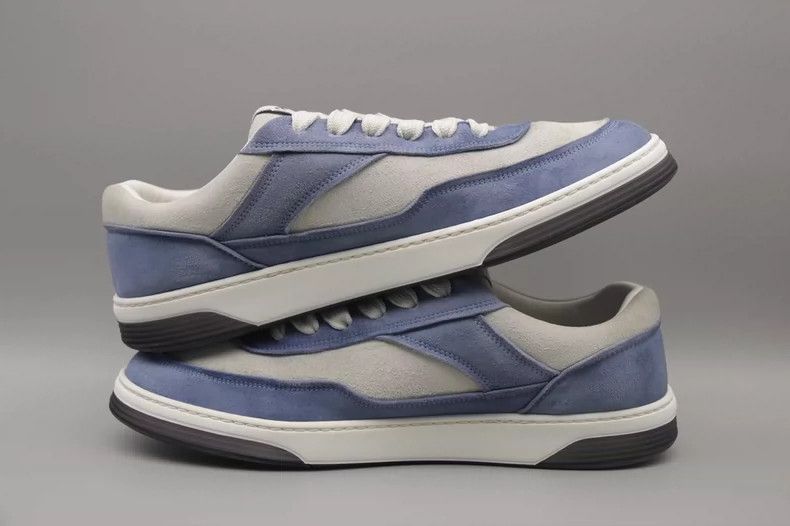 Chanel chanel blue and white suede low-top sneakers Size US 10 / EU 43 - 2 Thumbnail