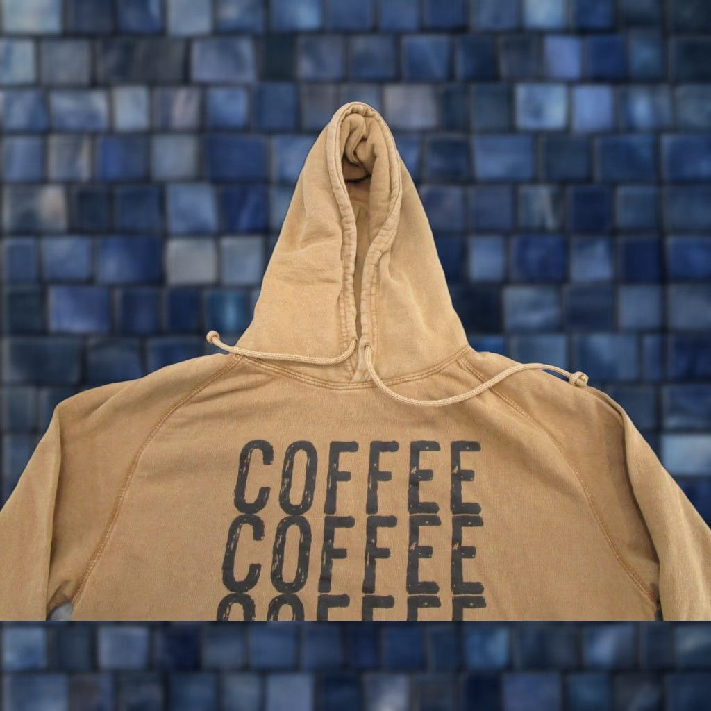 Spell Lane Seven Coffee Graphic Spell Out Hoodie Sweatshirt Pullover Men's Size M Brown Size US M / EU 48-50 / 2 - 1 Thumbnail