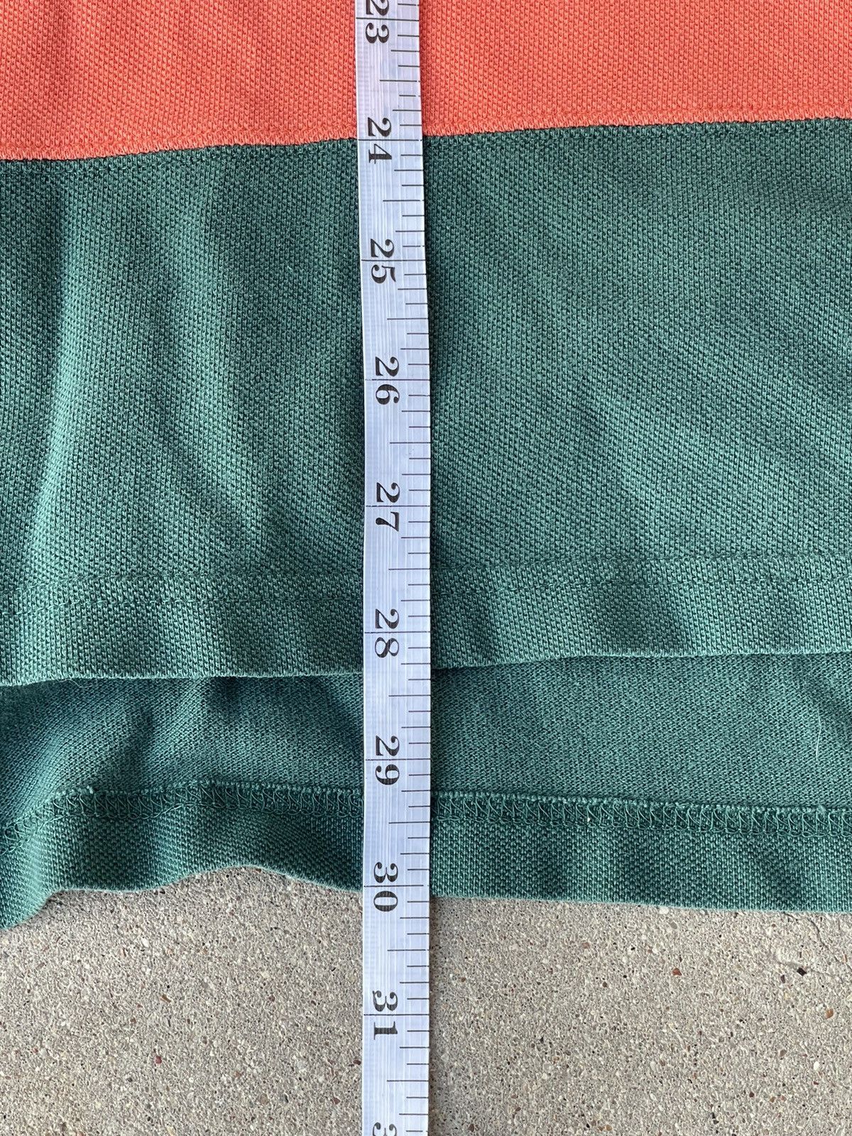 Polo Ralph Lauren × Vintage Vintage Polo by Ralph Lauren Denim Collar Green/Orange Polo Size US XL / EU 56 / 4 - 6 Thumbnail