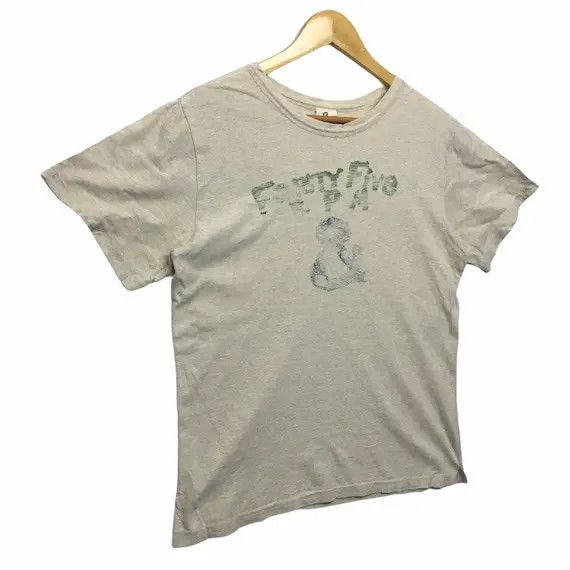 45rpm Vtg 45RPM JAPANESE DENIM Boro Design Tee Shirt Forty Five Size US S / EU 44-46 / 1 - 3 Thumbnail