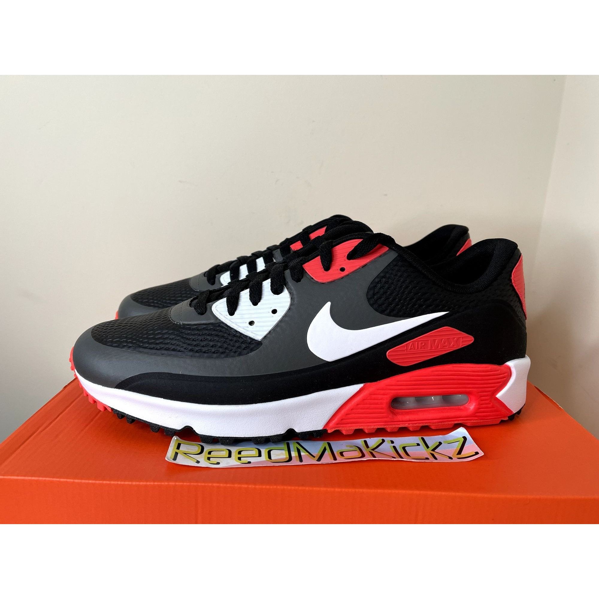 image of Nike Air Max 90 Golf Black Infd Spikeless Mens 10Us Shoes