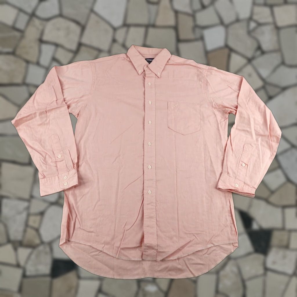Wrangler VINTAGE Wrangler Pink Western Button-Up Shirt Mens Large Long Sleeve Cowboy 90s Size US L / EU 52-54 / 3 - 1 Thumbnail