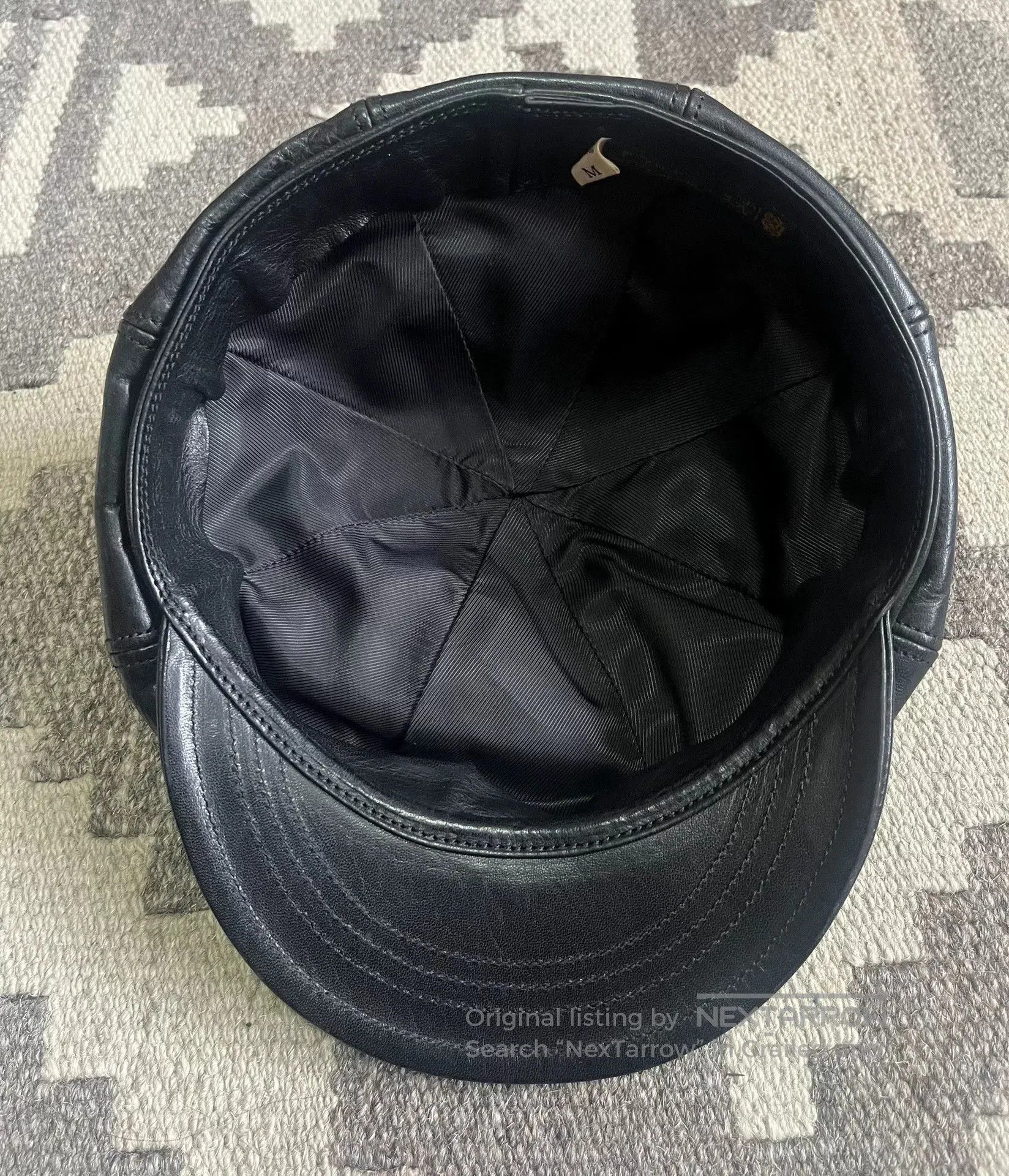 BLACK SIGN Black Sign Horsehide Newsboy Cap Japan. Size ONE SIZE - 6 Thumbnail