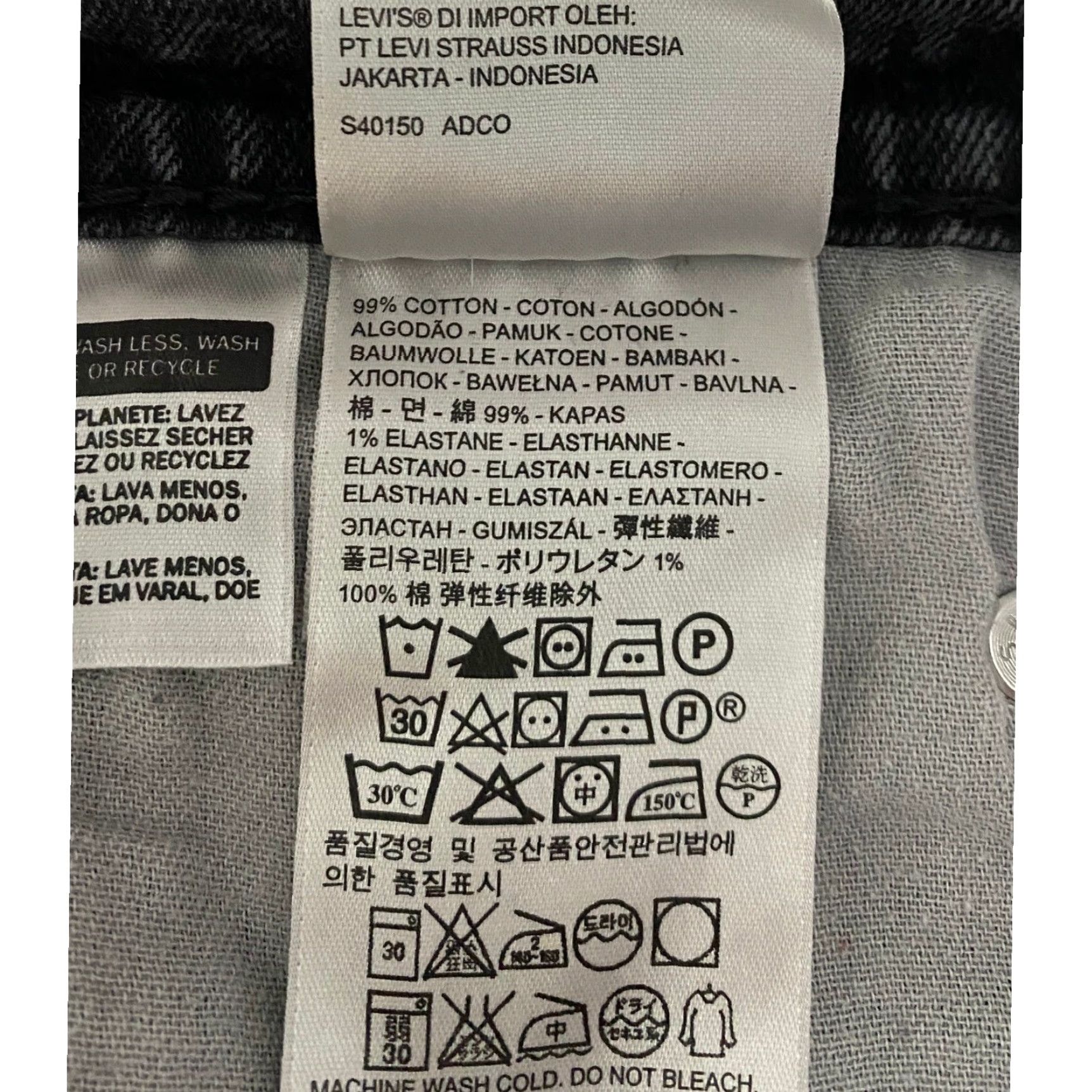 Levi's Levi's 559 Jeans Relaxed Straight Black Denim 38×32 Men 5-Pocket Logo Mens Size US 38 / EU 54 - 5 Thumbnail