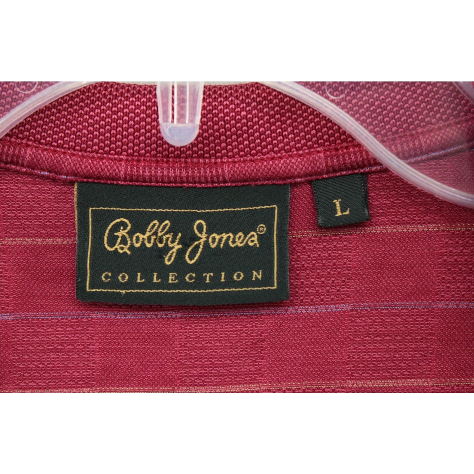Vintage VINTAGE Bobby Jones Polo Shirt Men's L Red Windowpane Plaid Golf Embroidered Italy Size US L / EU 52-54 / 3 - 6 Thumbnail