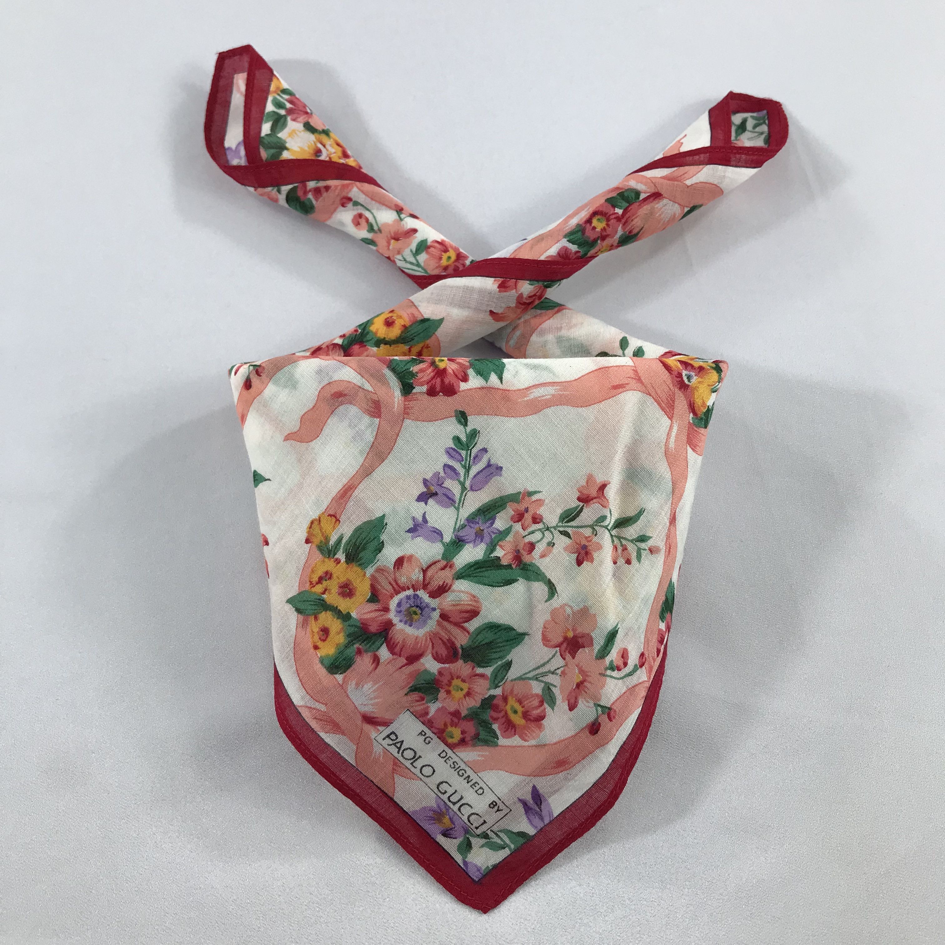 Paolo Gucci × Vintage Paolo Gucci Bandana / Handkerchief / Neckerchief - S2501 Size ONE SIZE - 3 Thumbnail