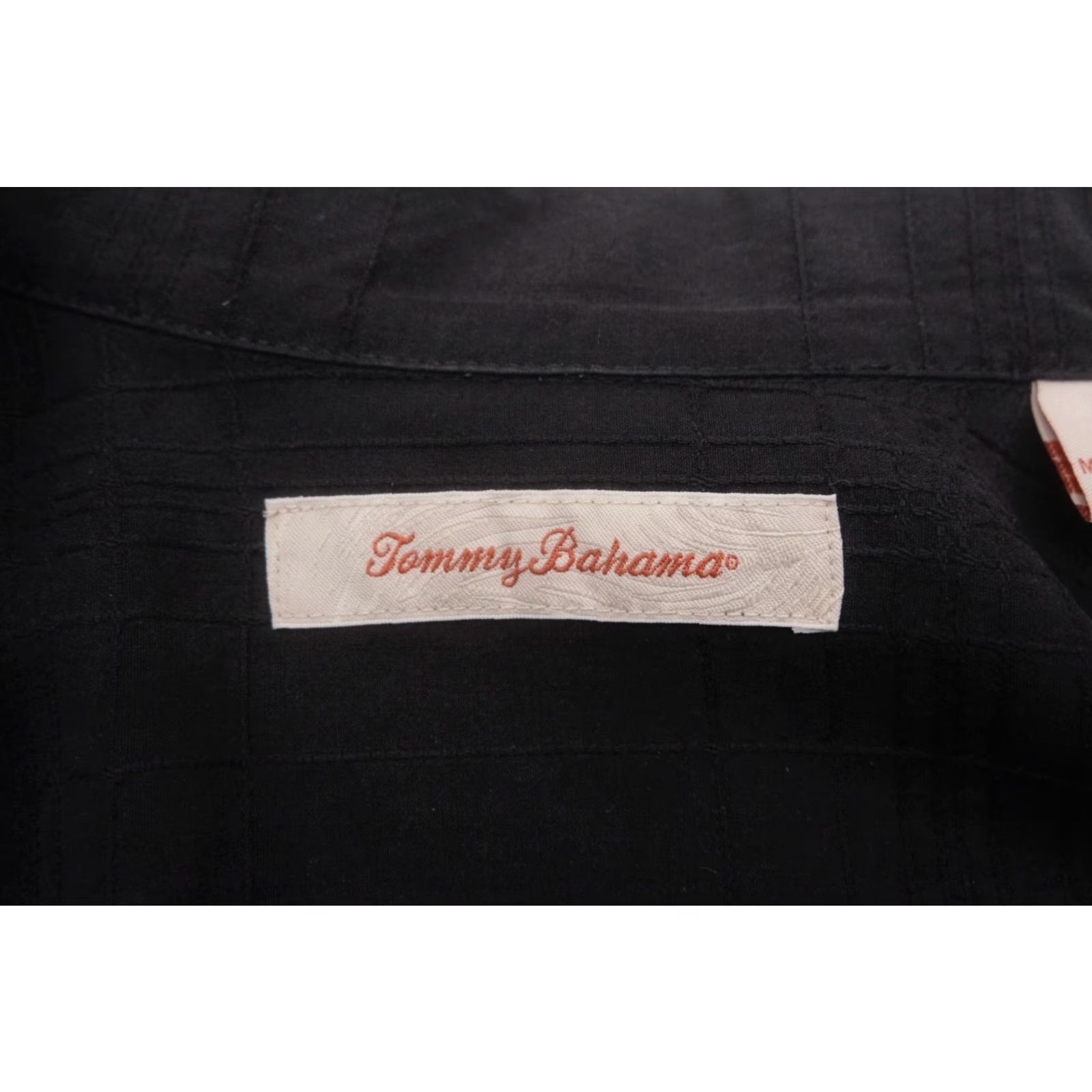 Tommy Bahama TOMMY BAHAMA VTG Y2K FLORAL 100% SILK BLACK BUTTON DOWN HAWAIIAN CAMP T SHIRT L Size US L / EU 52-54 / 3 - 5 Thumbnail