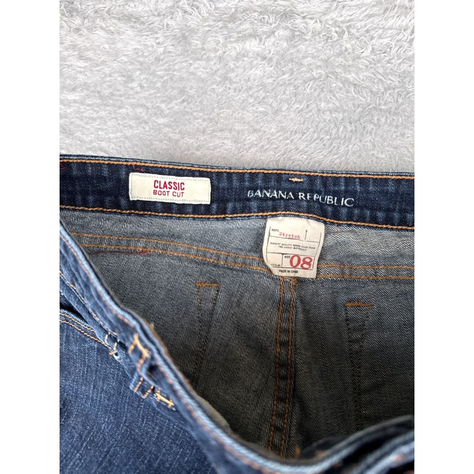 Banana Republic VINTAGE Banana Republic Jeans Women 8 Blue Denim Classic Bootcut Dark Cotton Low 30x31 Size 30" / US 8 / IT 44 - 6 Thumbnail
